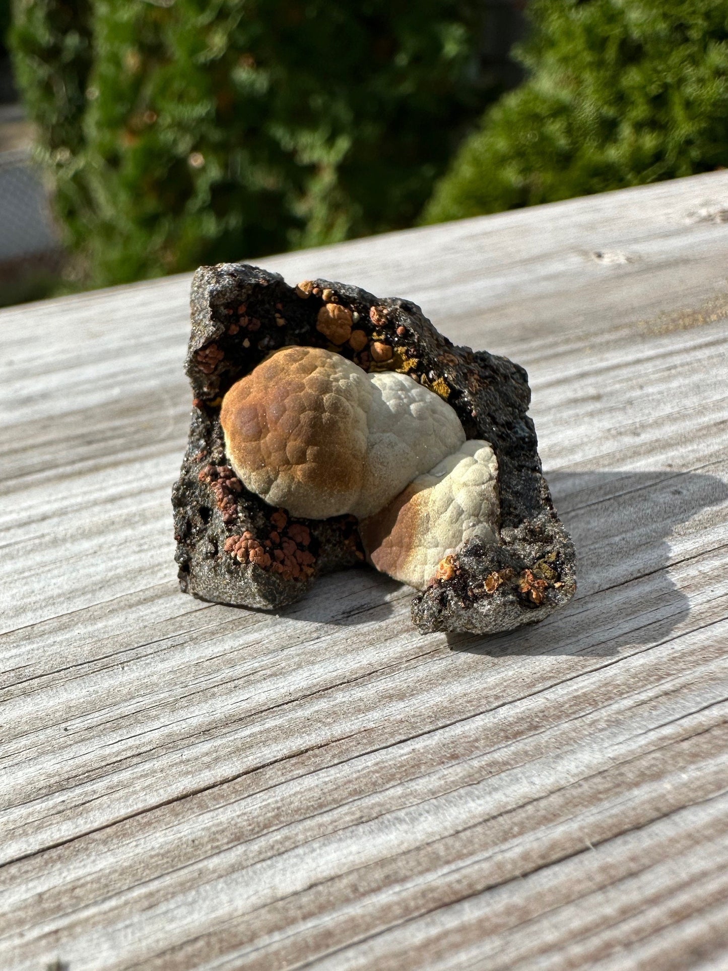 Botryoidal Calcite Crystals on Matrix from China