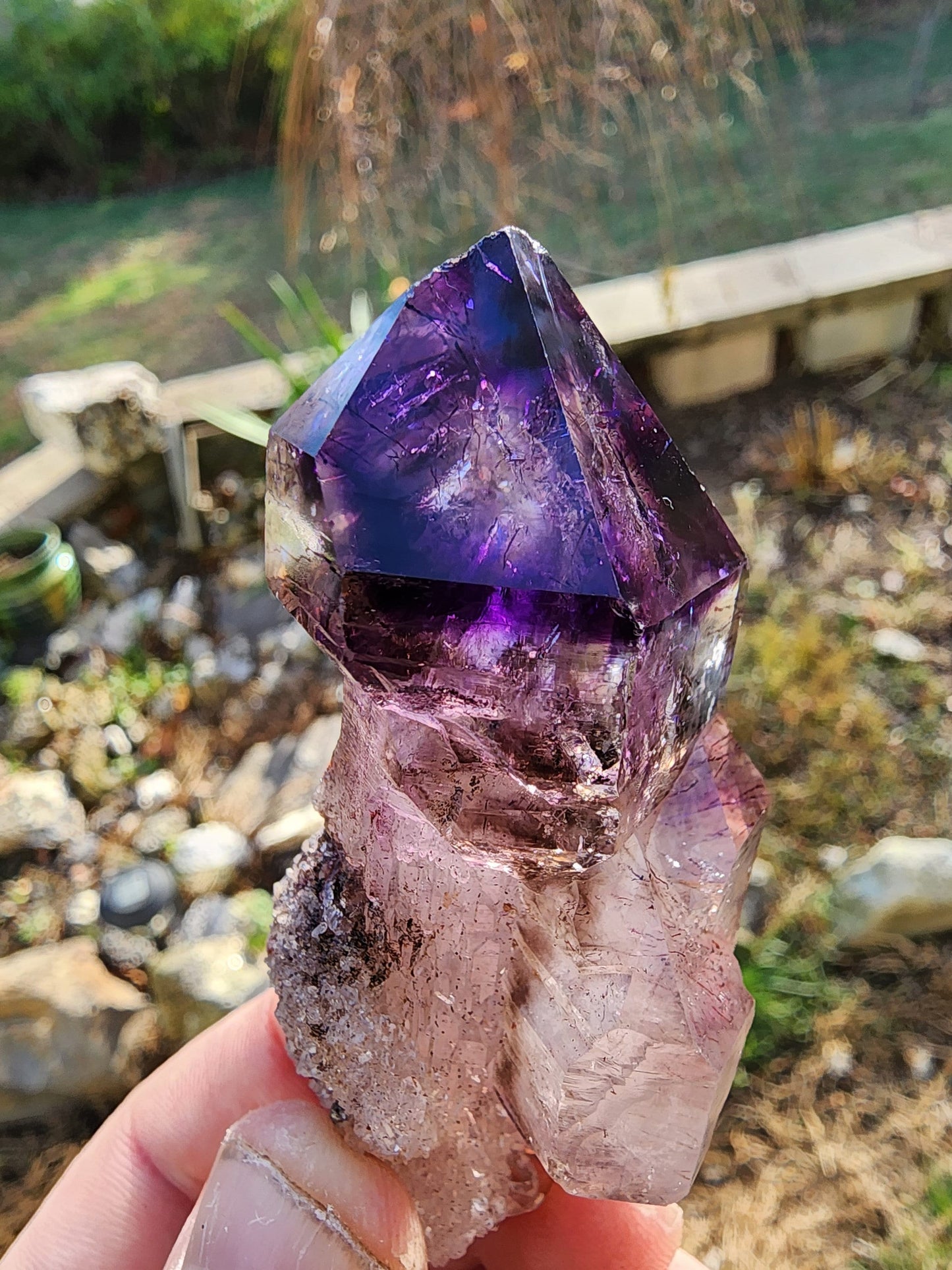 Smoky Amethyst Scepter with Hematite Inclusions from Zambia Africa