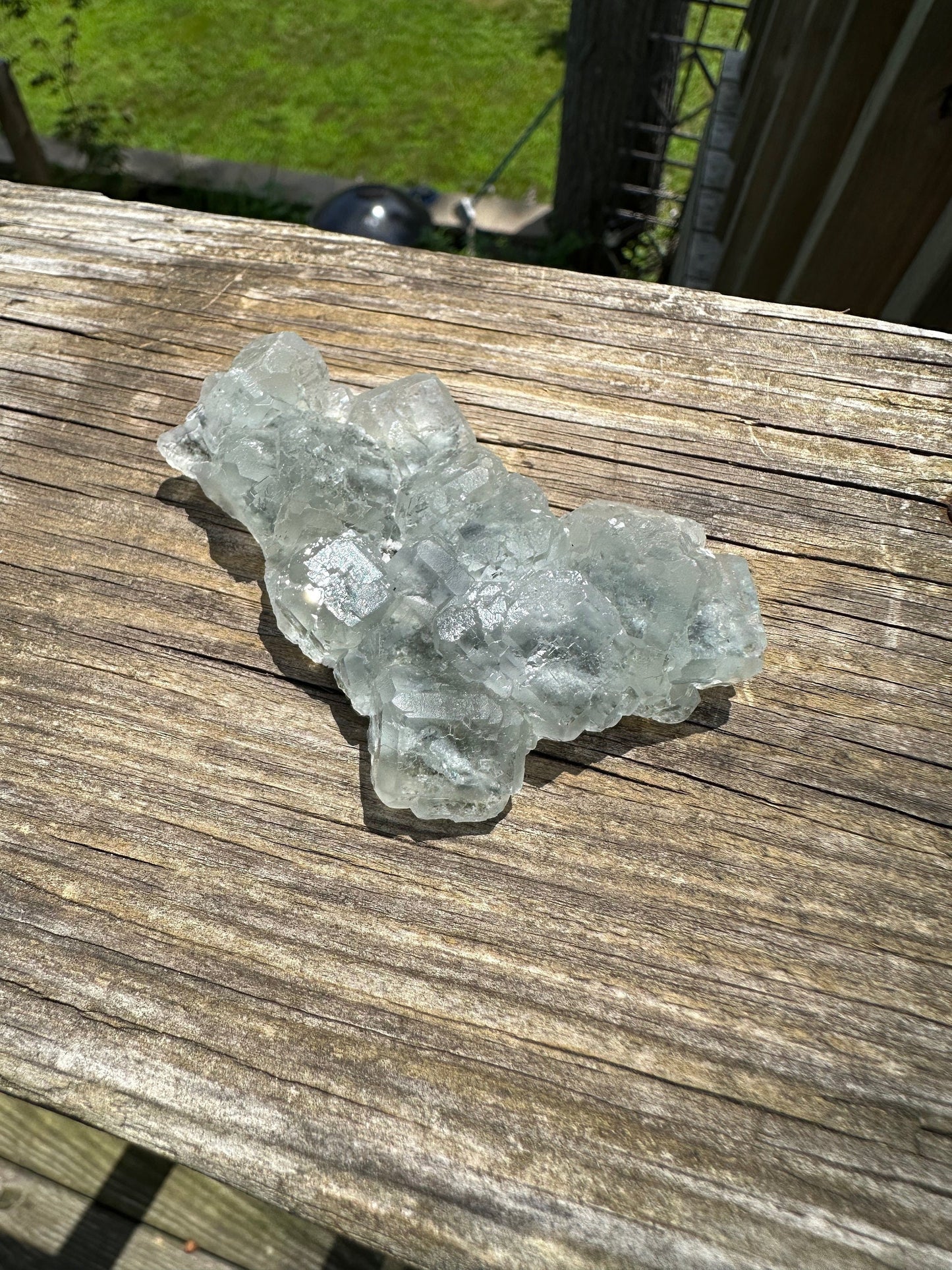 Cubic Pale Green Fluorite Cluster from China