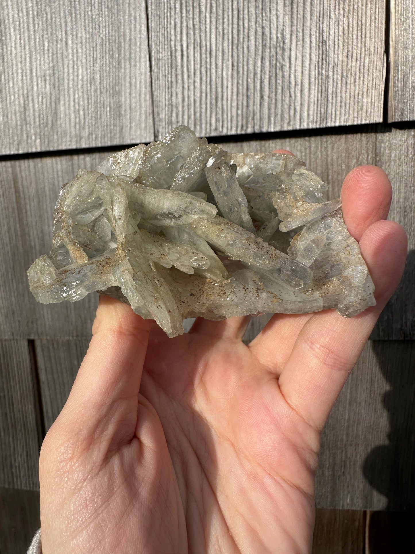 Cabinet Blue Barite Cluster from Morocco