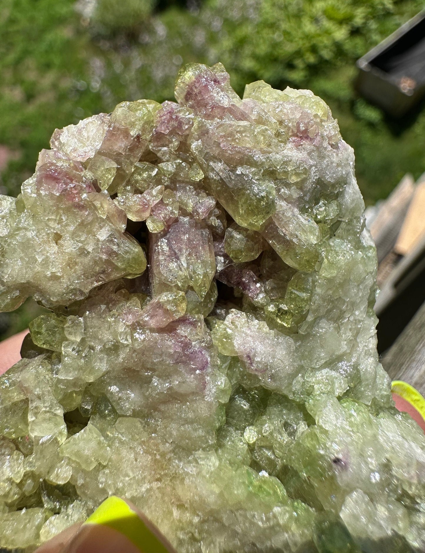 Cabinet Vesuvianite Crystal Cluster from Jeffrey Mine Canada
