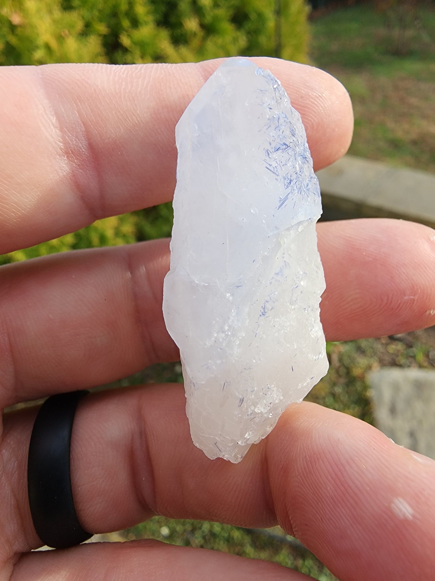 Quartz with Dumortierite Inclusions from Bahia, Brazil