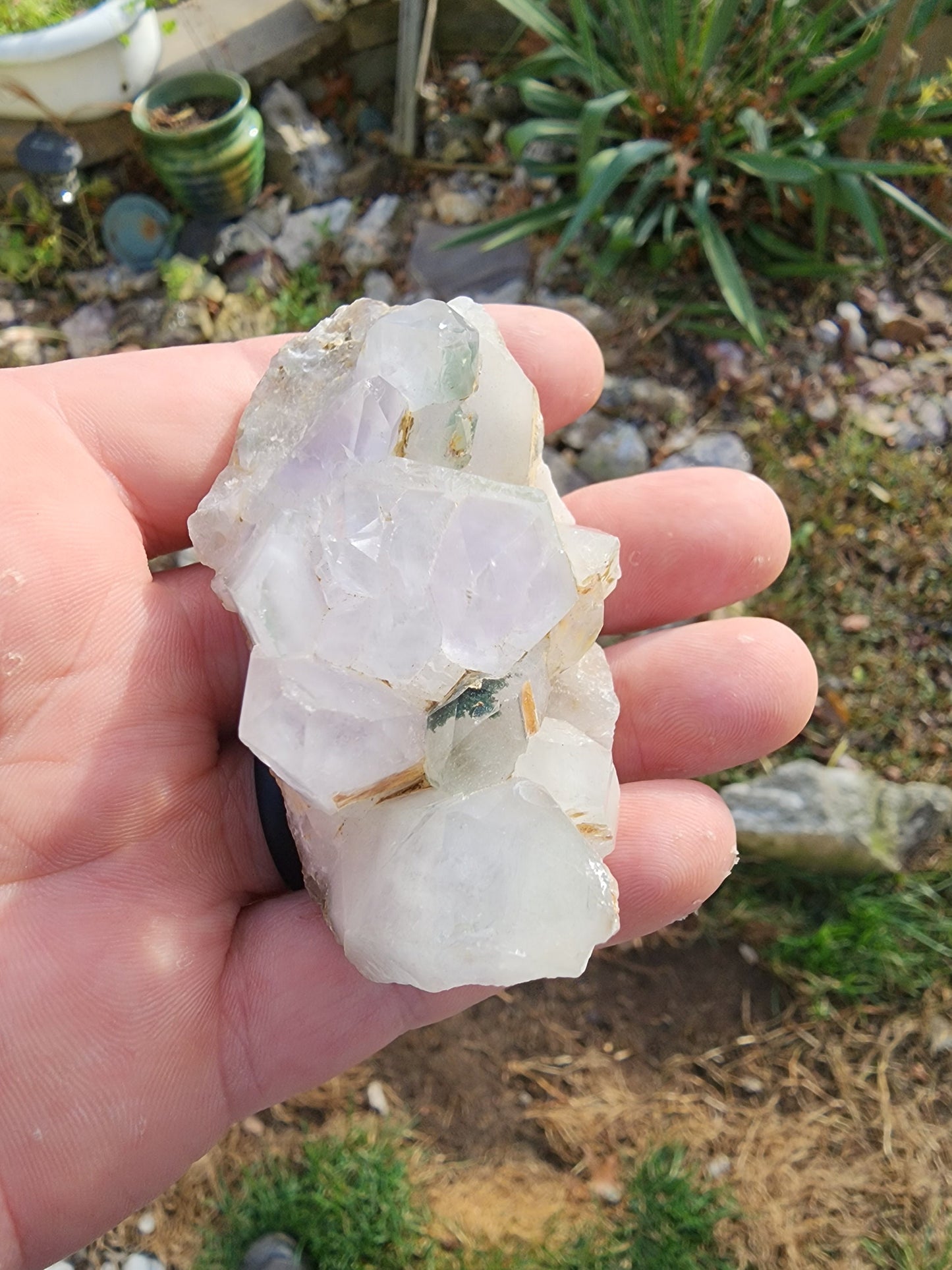 Phantom Chlorite in Amethyst from Nigeria