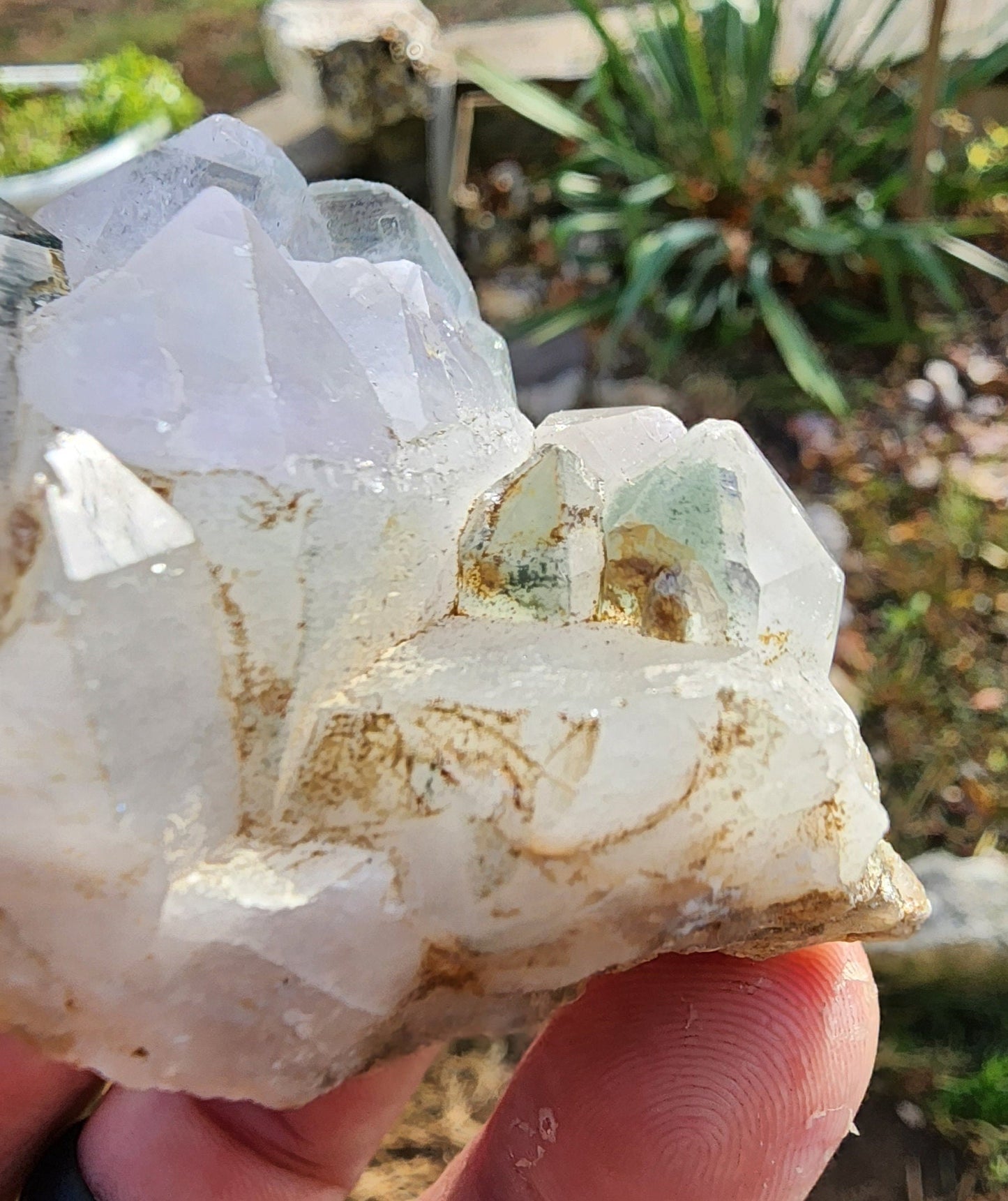 Phantom Chlorite in Amethyst from Nigeria
