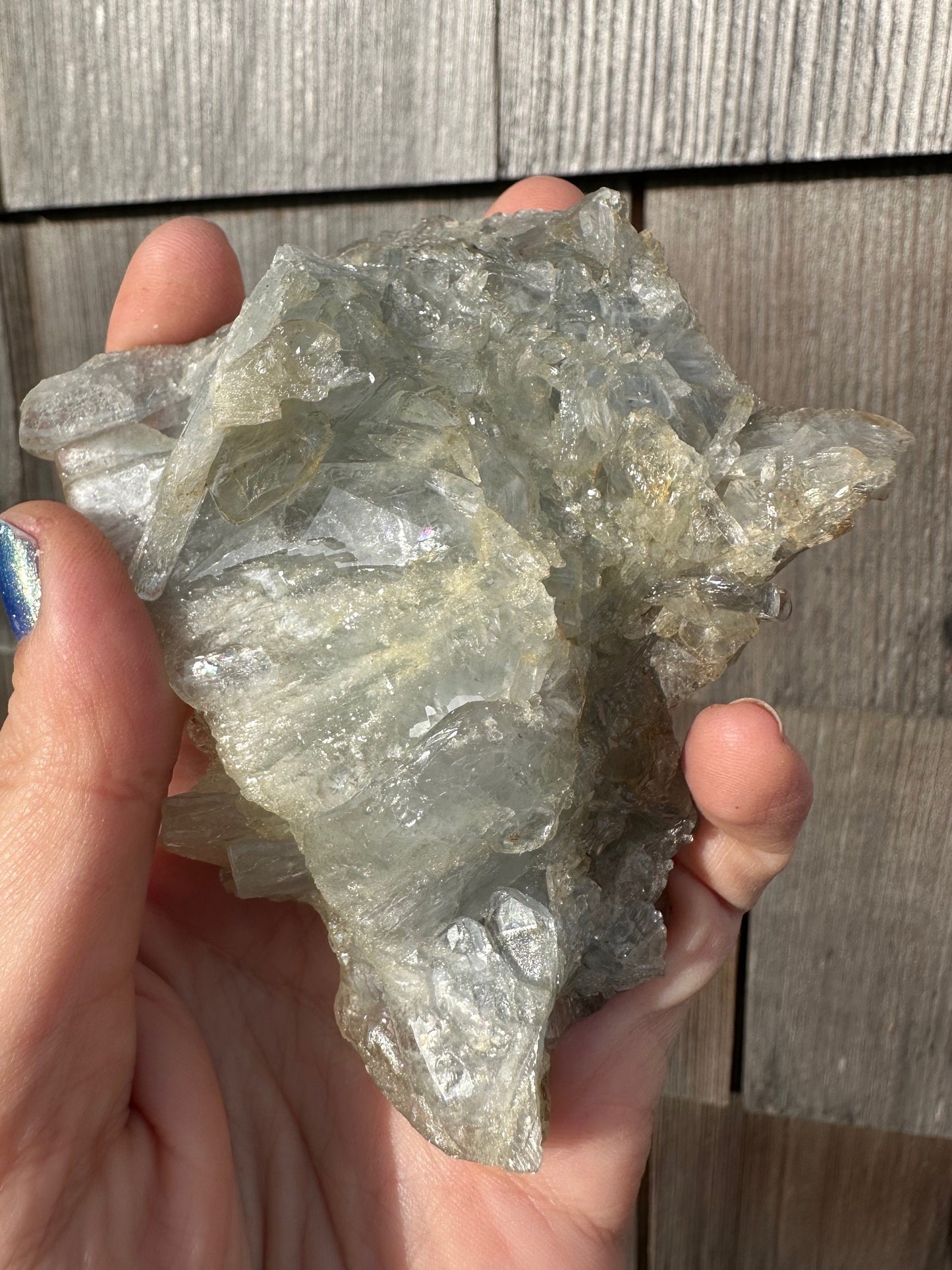 Cabinet Blue Barite Cluster from Morocco
