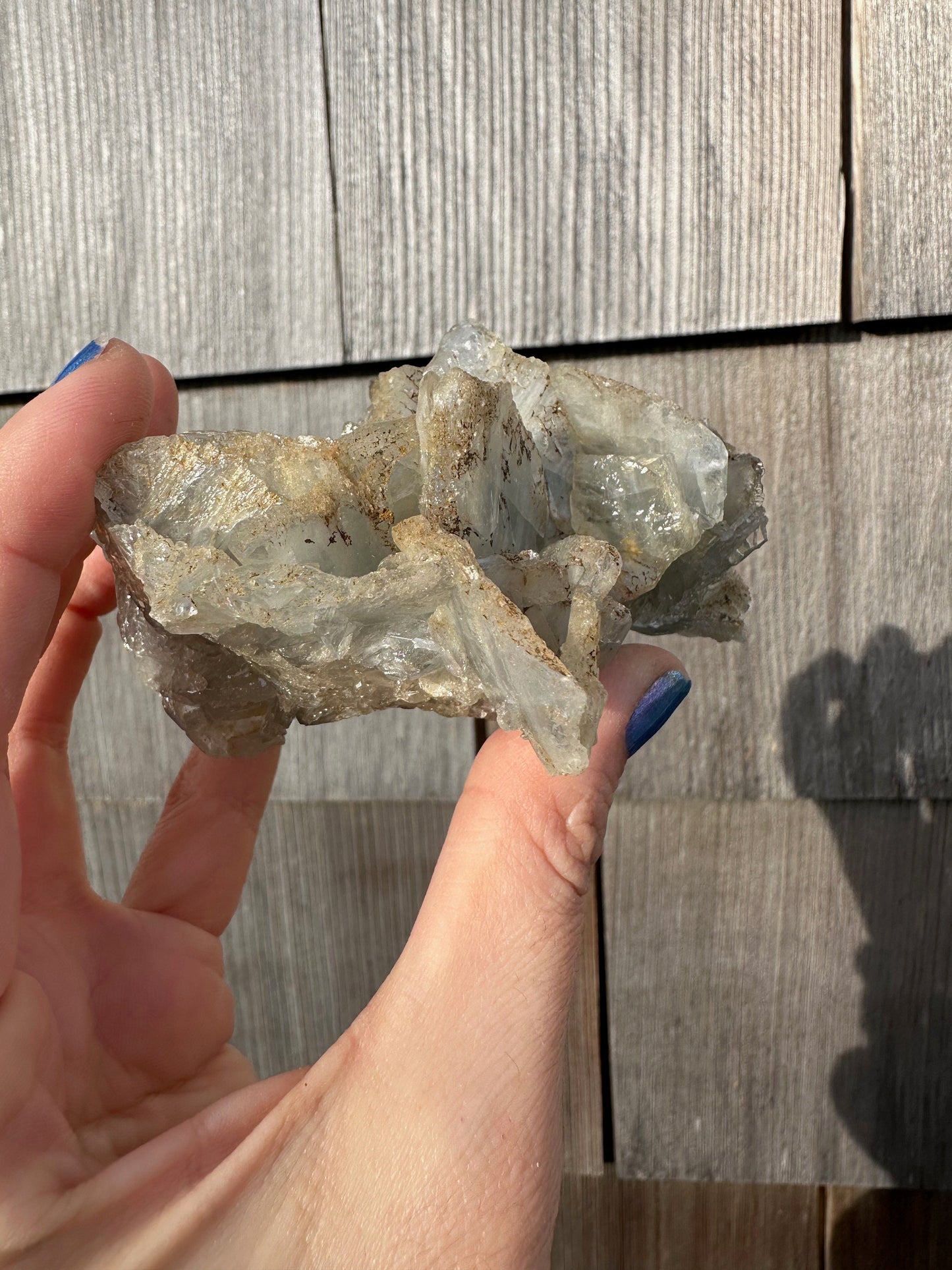 Cabinet Blue Barite Cluster from Morocco