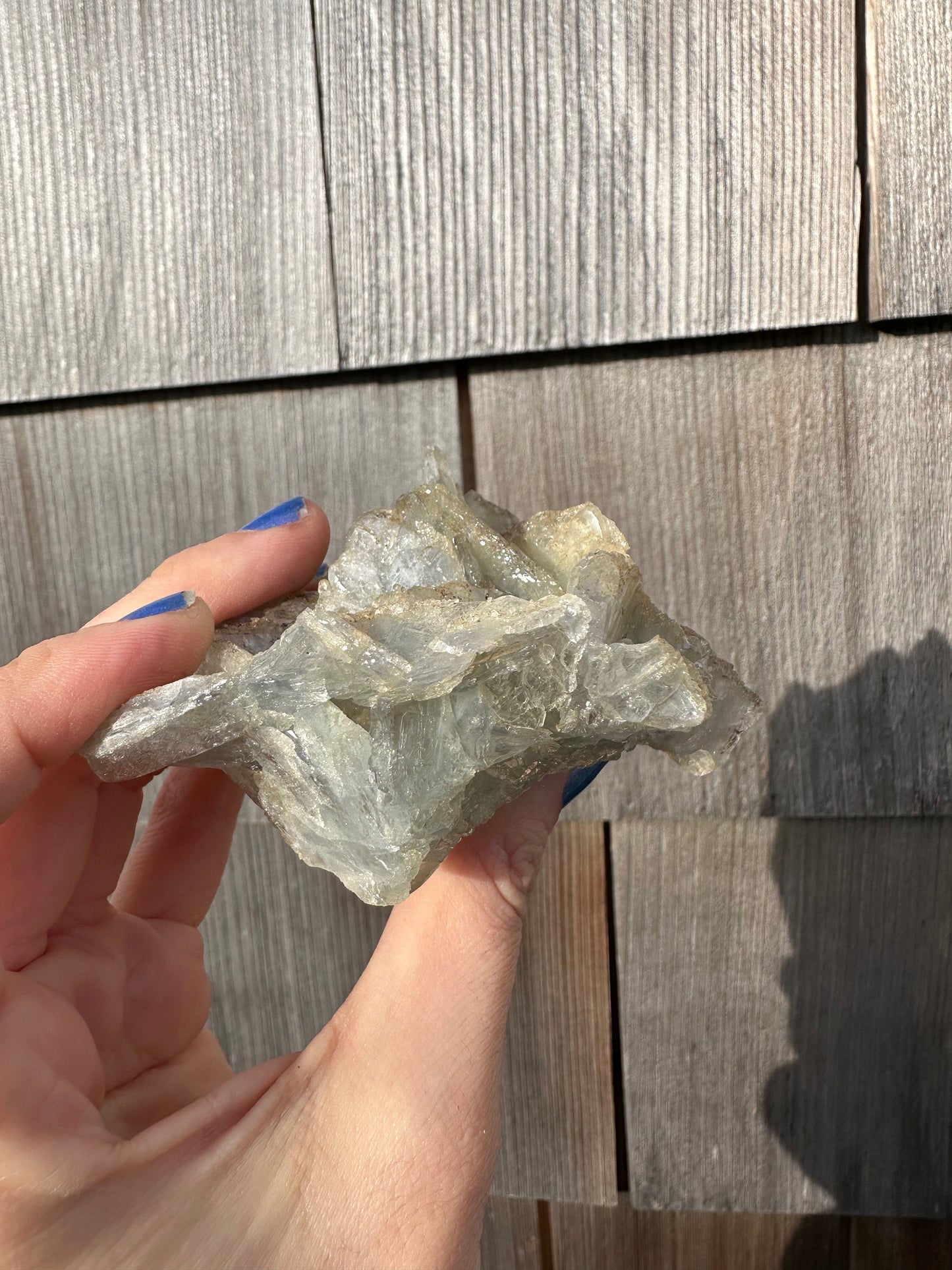 Cabinet Blue Barite Cluster from Morocco
