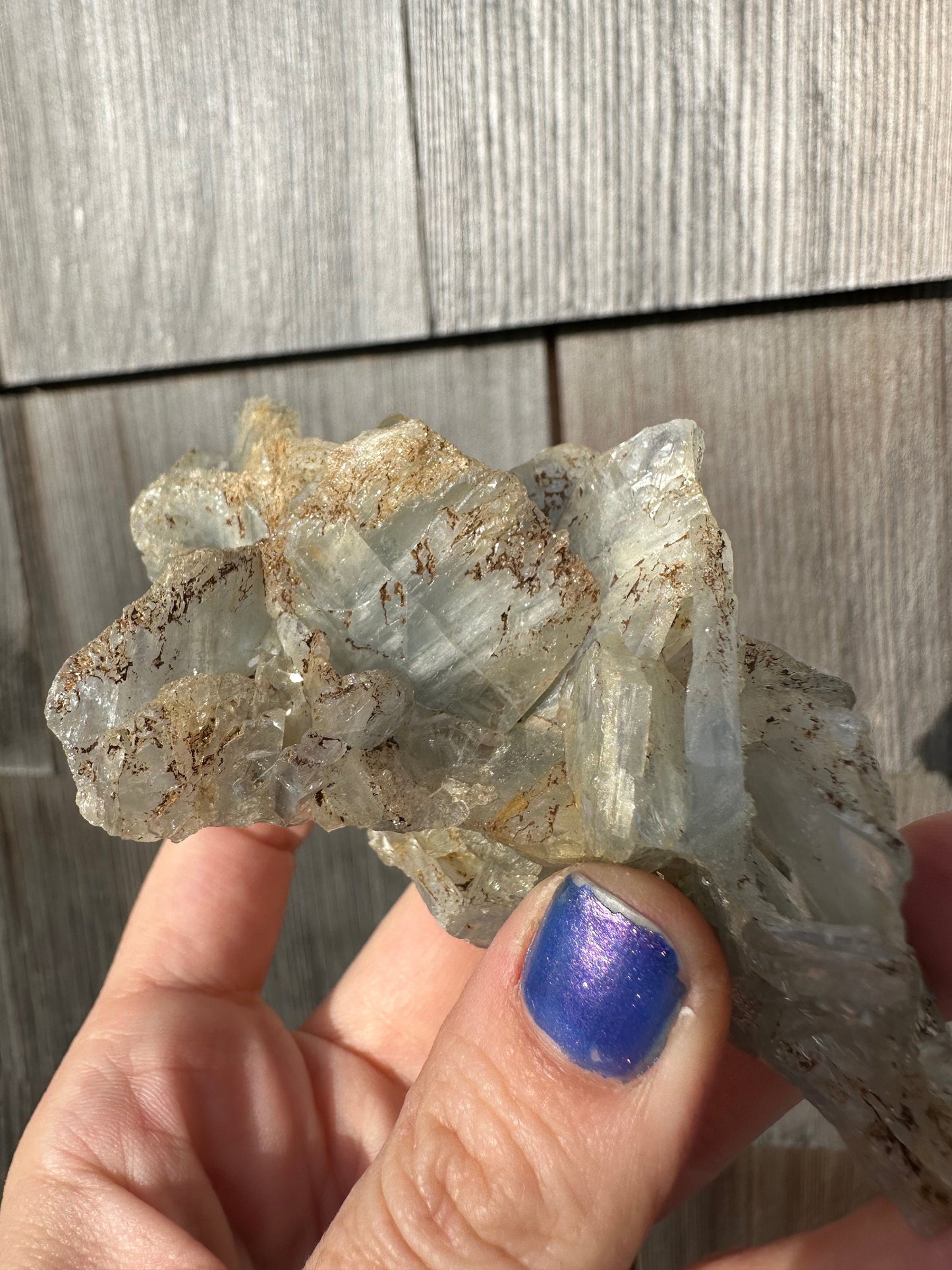 Cabinet Blue Barite Cluster from Morocco