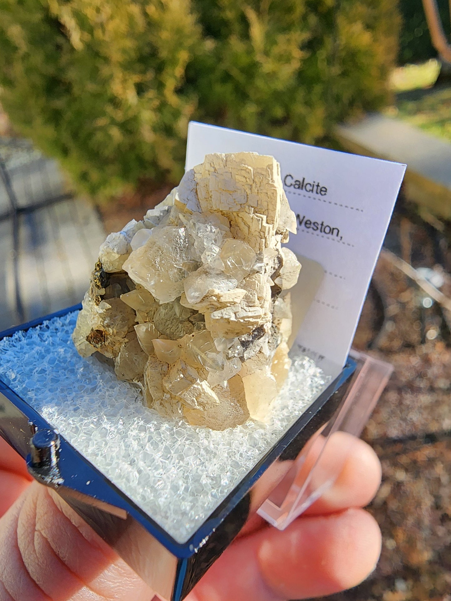 Old Collection Barite with Calcite from Pugh Quarry, Ohio