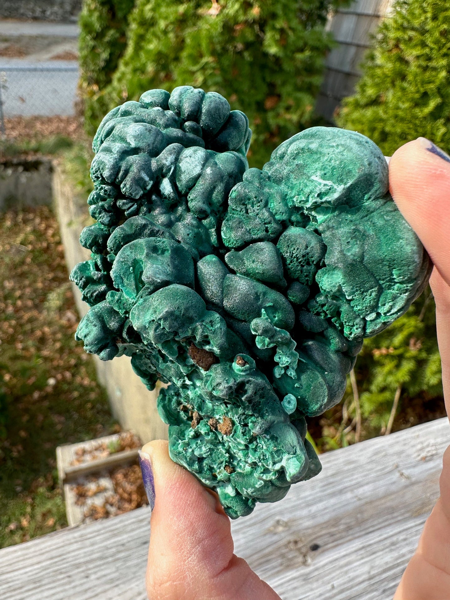 Velvetty Botryoidal Malachite from China