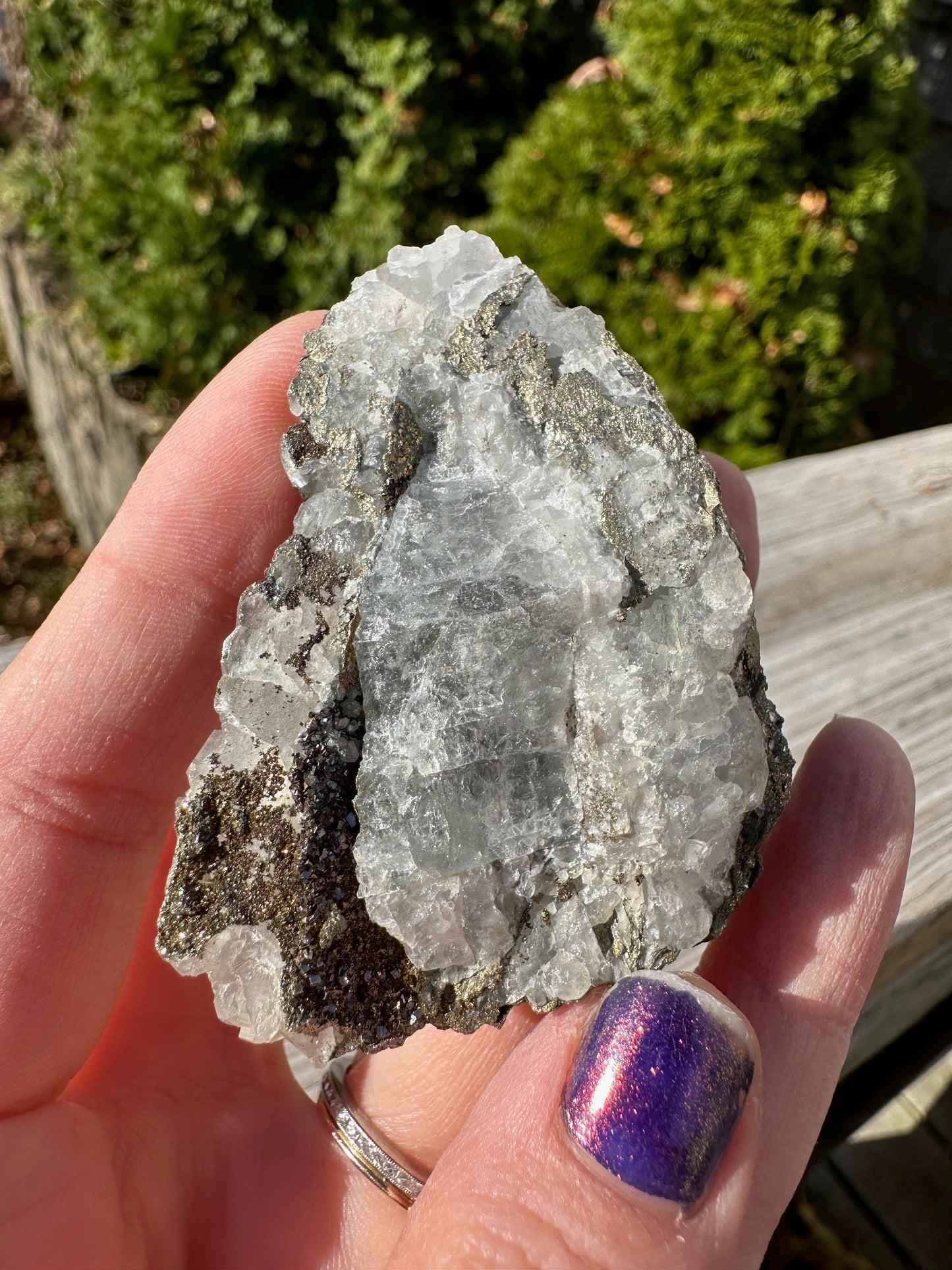 Calcite with Calcopyrite on Fluorite from El Hammam Mine Morocco