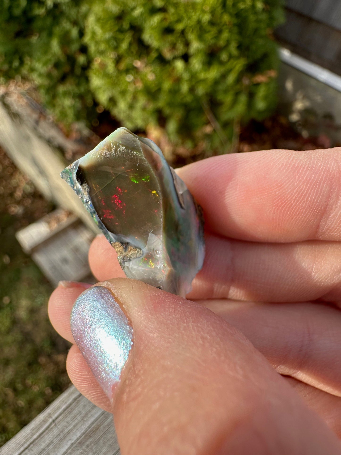 Flashy Semi-Black Opal Rough from Ethiopia