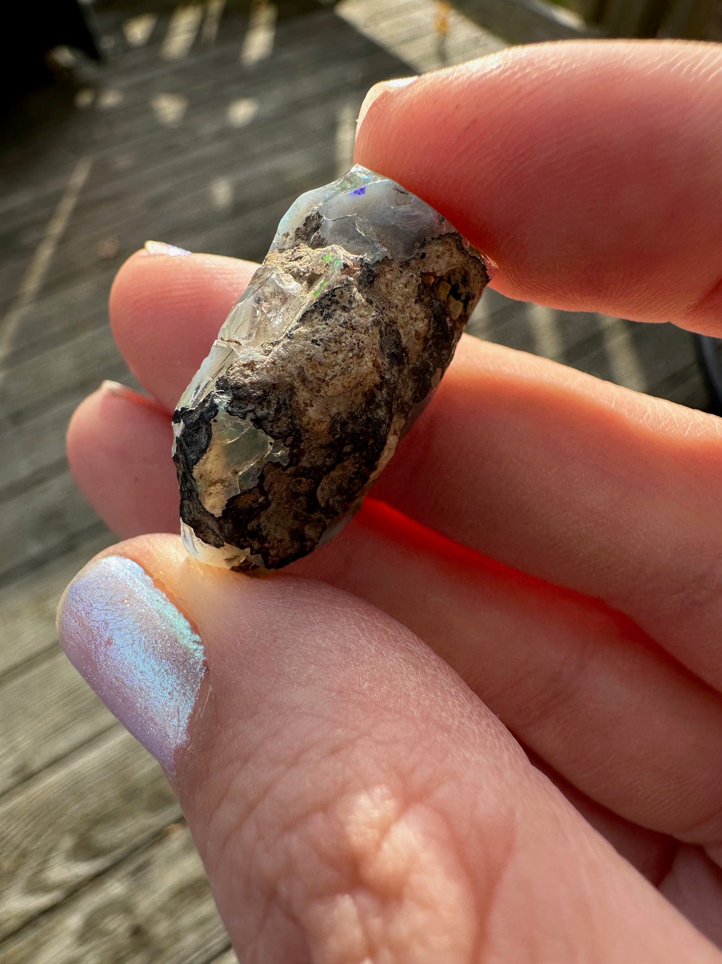 Flashy Semi-Black Opal Rough from Ethiopia