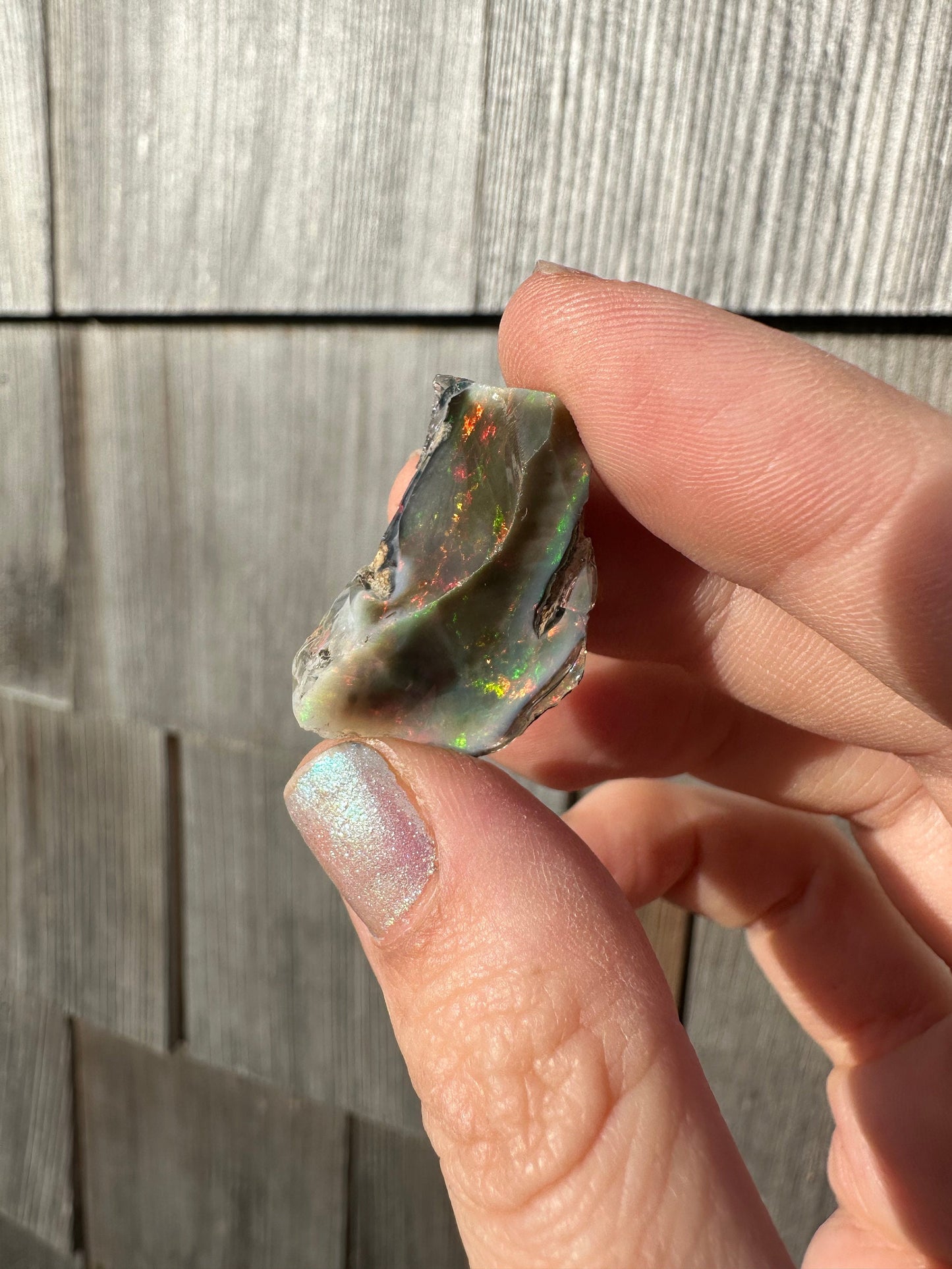 Flashy Semi-Black Opal Rough from Ethiopia