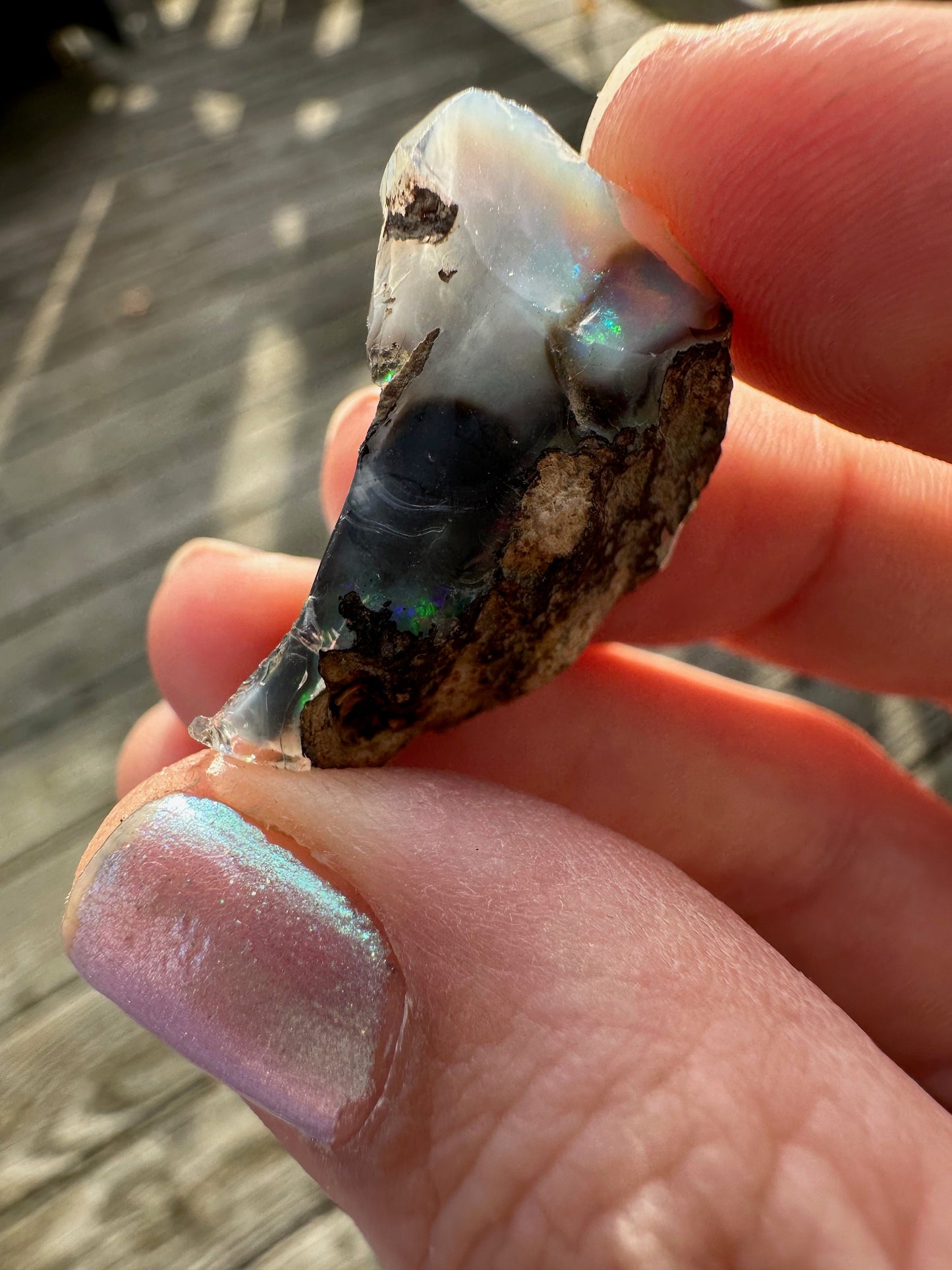 Flashy Semi-Black Opal Rough from Ethiopia