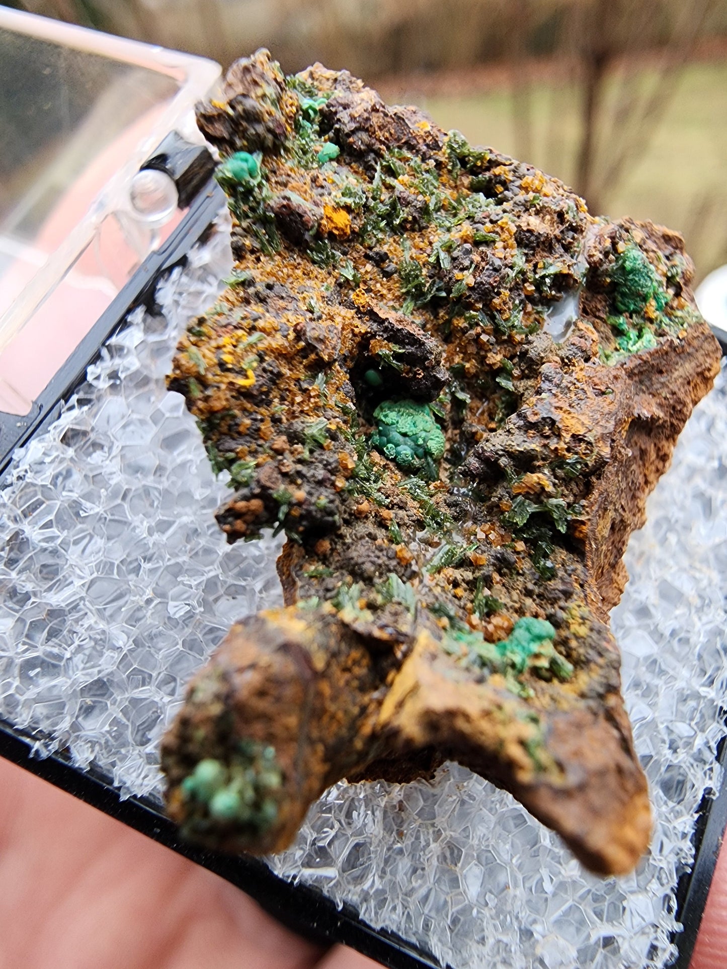 Olivenite with Pharmacosiderite from Gold Hill, Utah