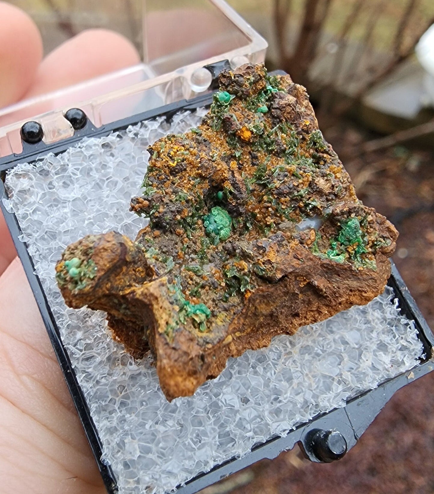 Olivenite with Pharmacosiderite from Gold Hill, Utah