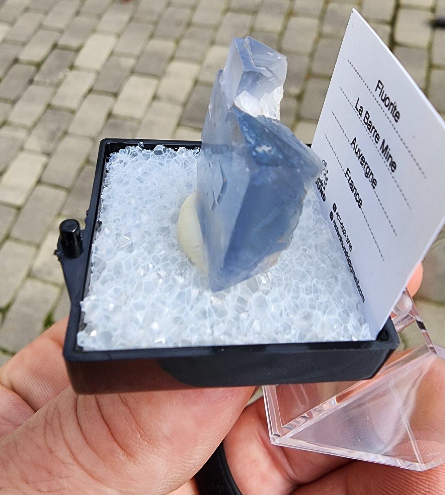 Blue Fluorite Crystal from Auvergne, France