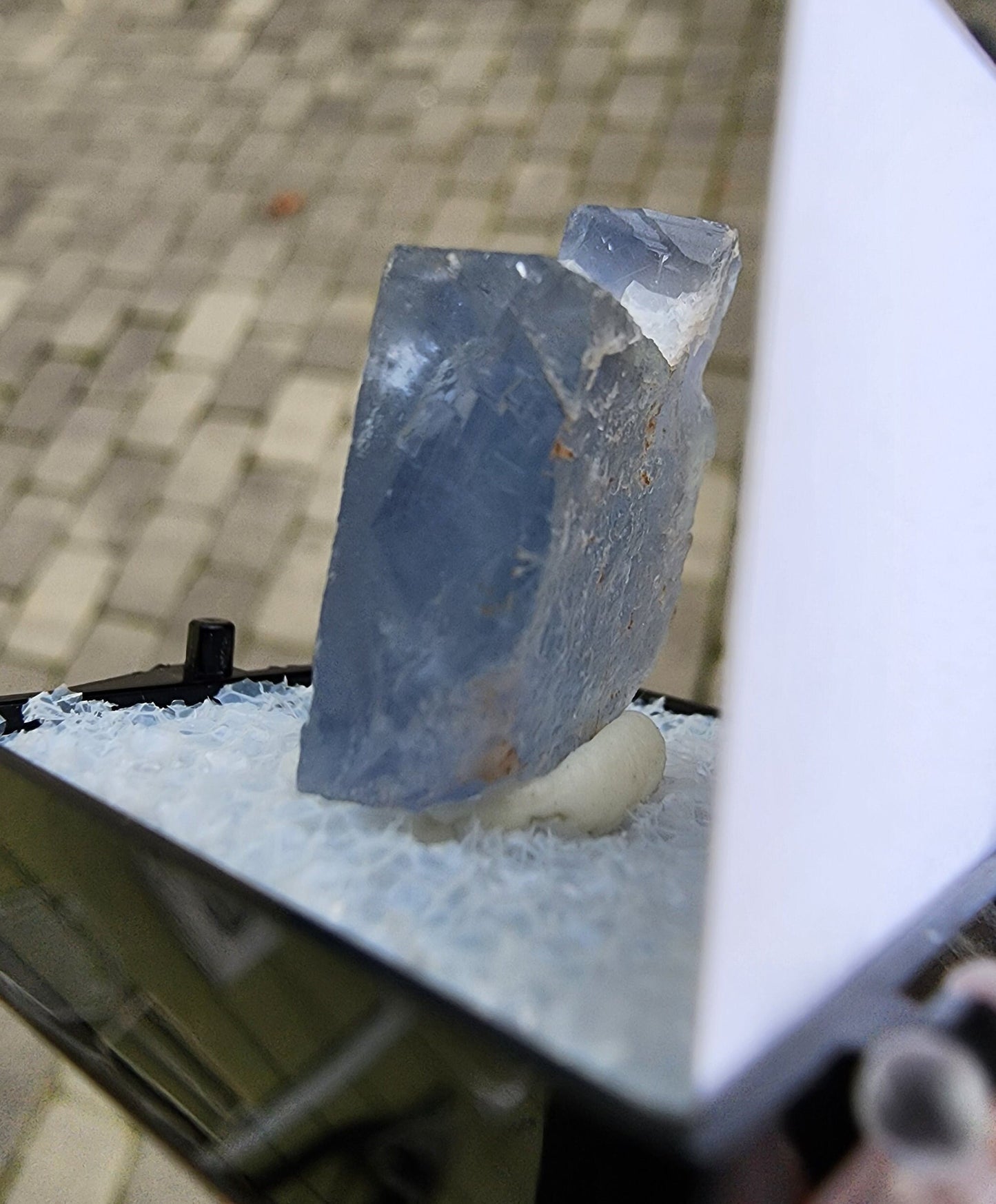 Blue Fluorite Crystal from Auvergne, France