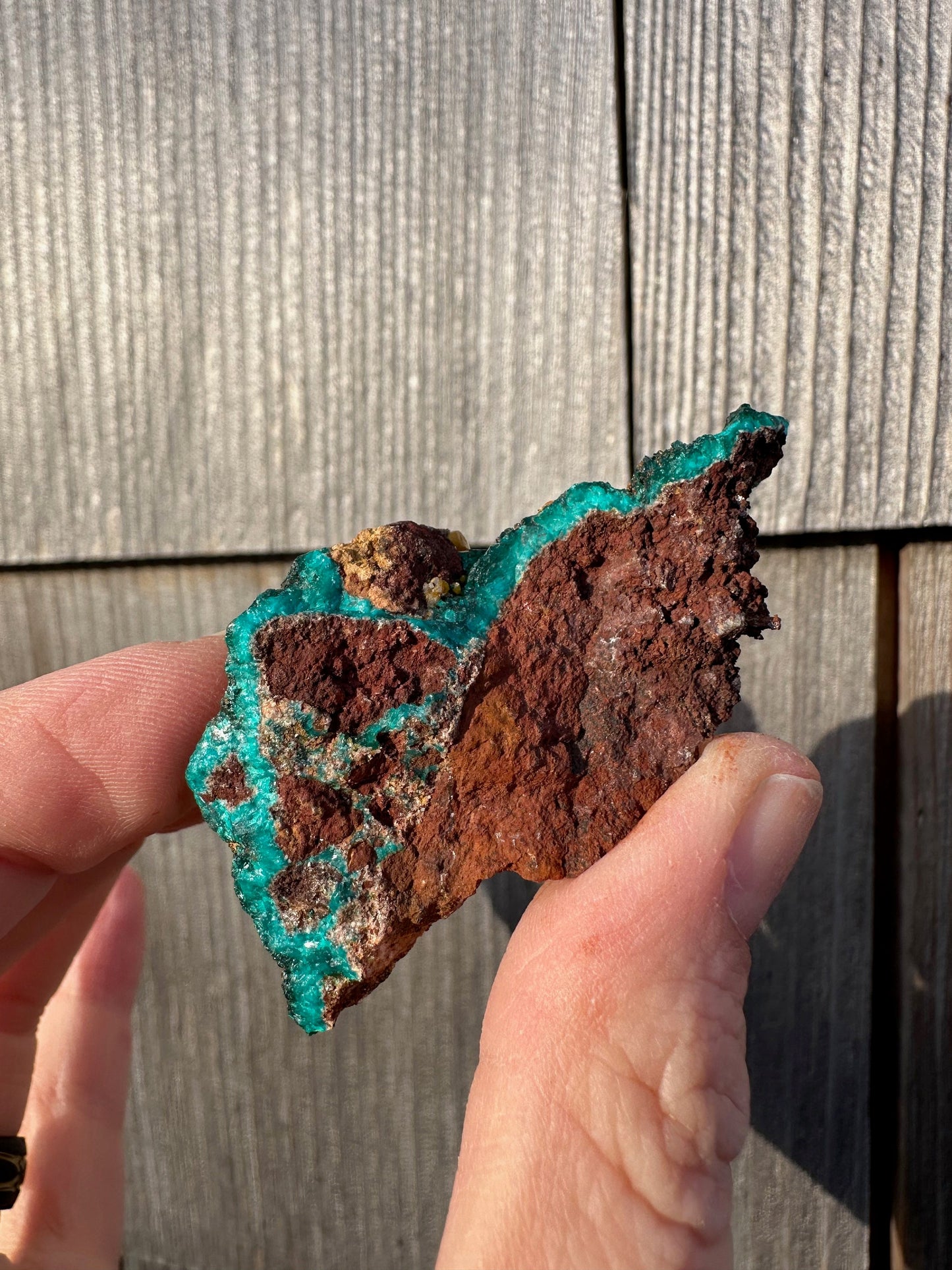 Dioptase with Mimetite from Congo