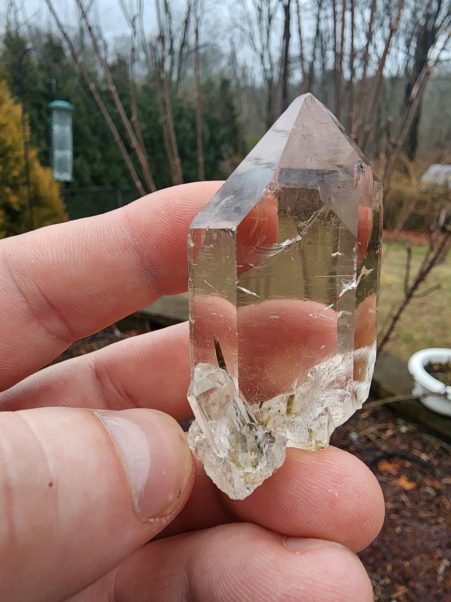 Green Tourmaline in Quartz from Minas Gerais, Brazil