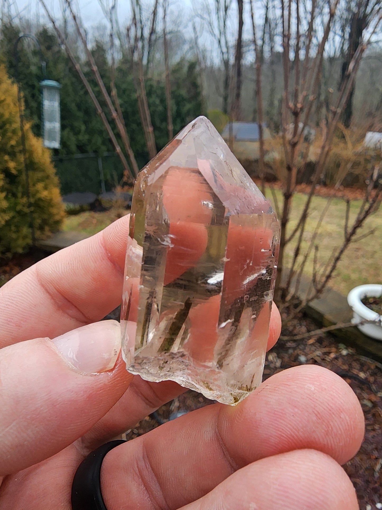 Green Tourmaline in Quartz from Minas Gerais, Brazil