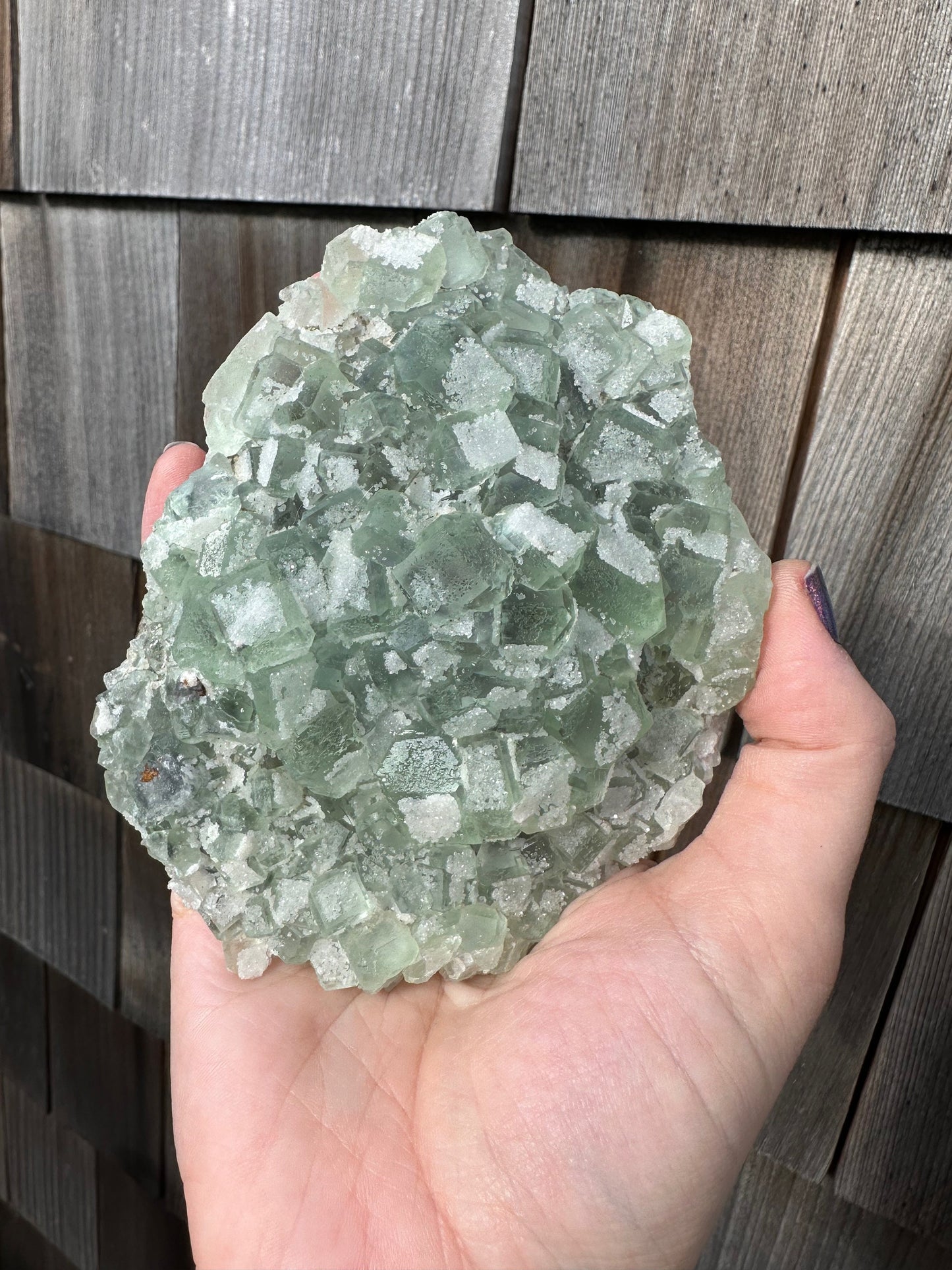 Green Sugar Coated Fluorite from China