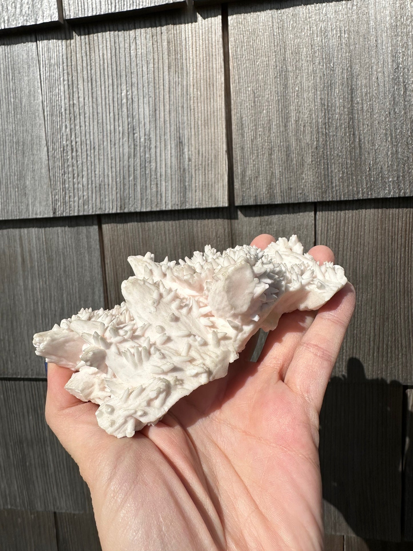 Cabinet Mangano Calcite with Fine Quartz and Chalcopyrite From Peru
