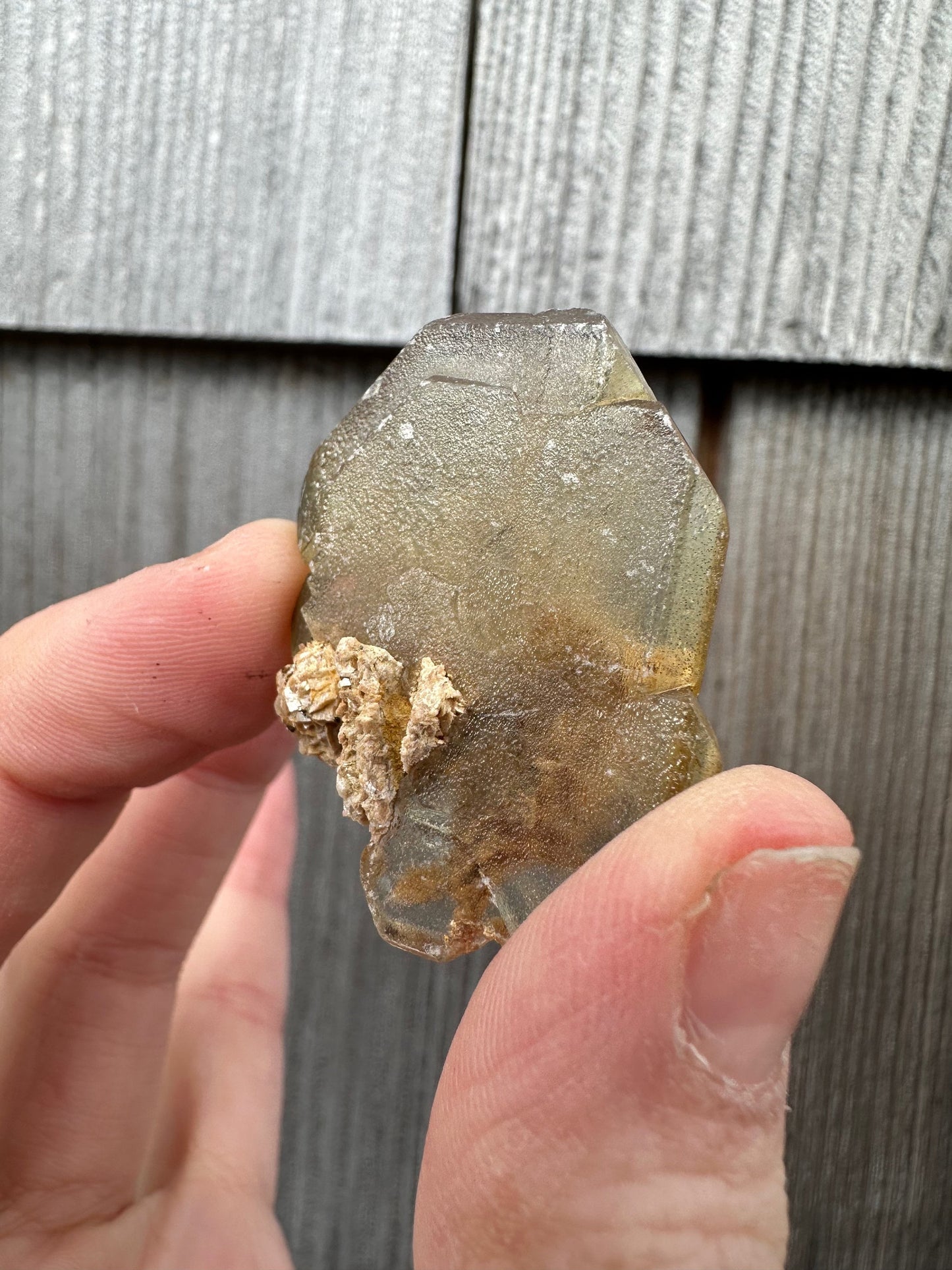 Etched Golden Barite Crystal from Cerro Warihuayin Peru