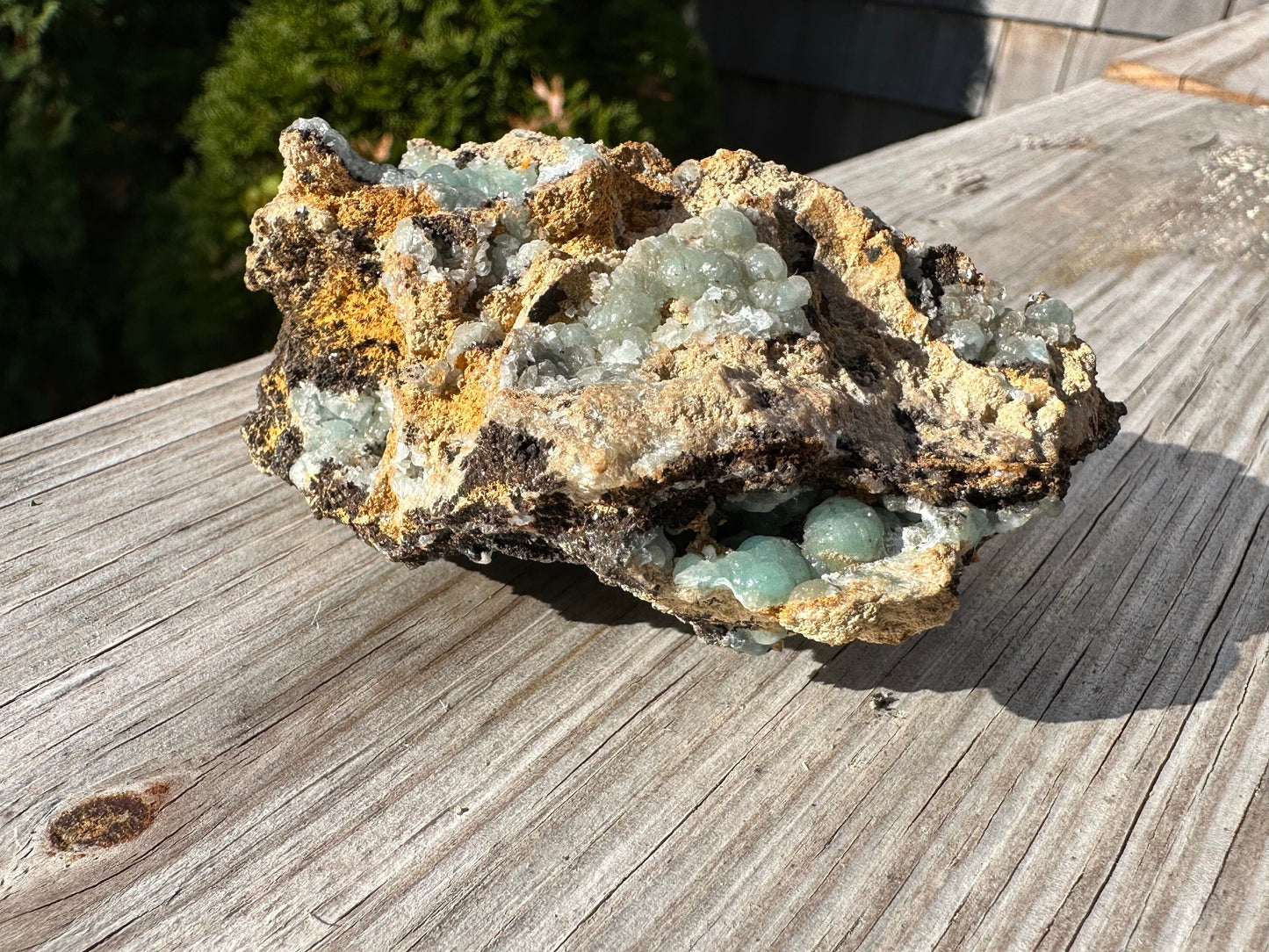 Cabinet Light Blue Hemimorphite on Matrix from 79 Mine, Arizona, USA