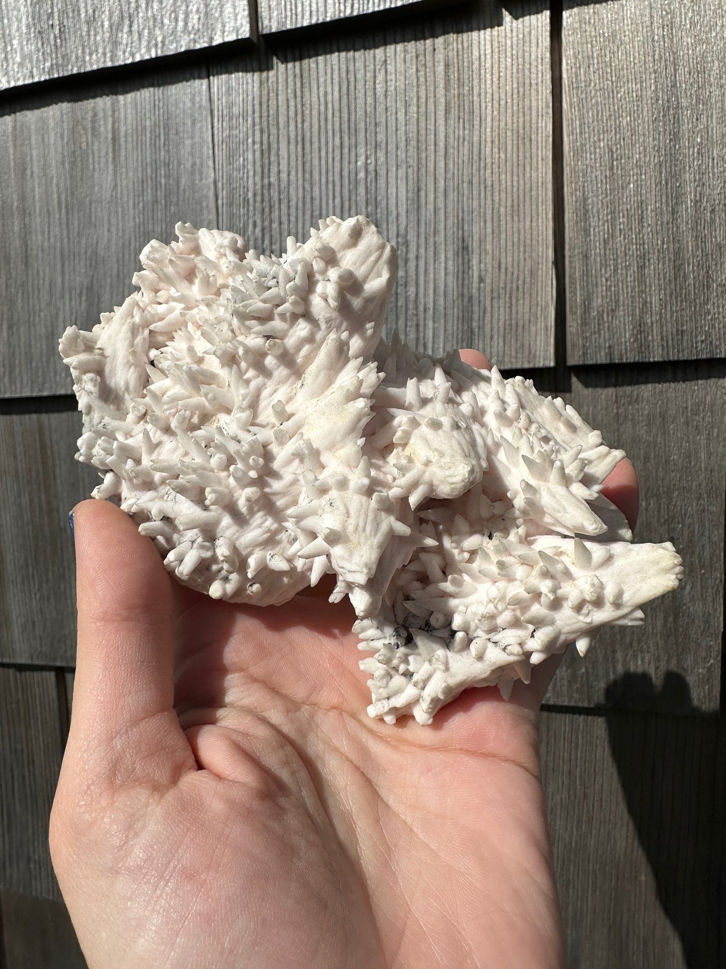 Cabinet Mangano Calcite with Fine Quartz and Chalcopyrite From Peru