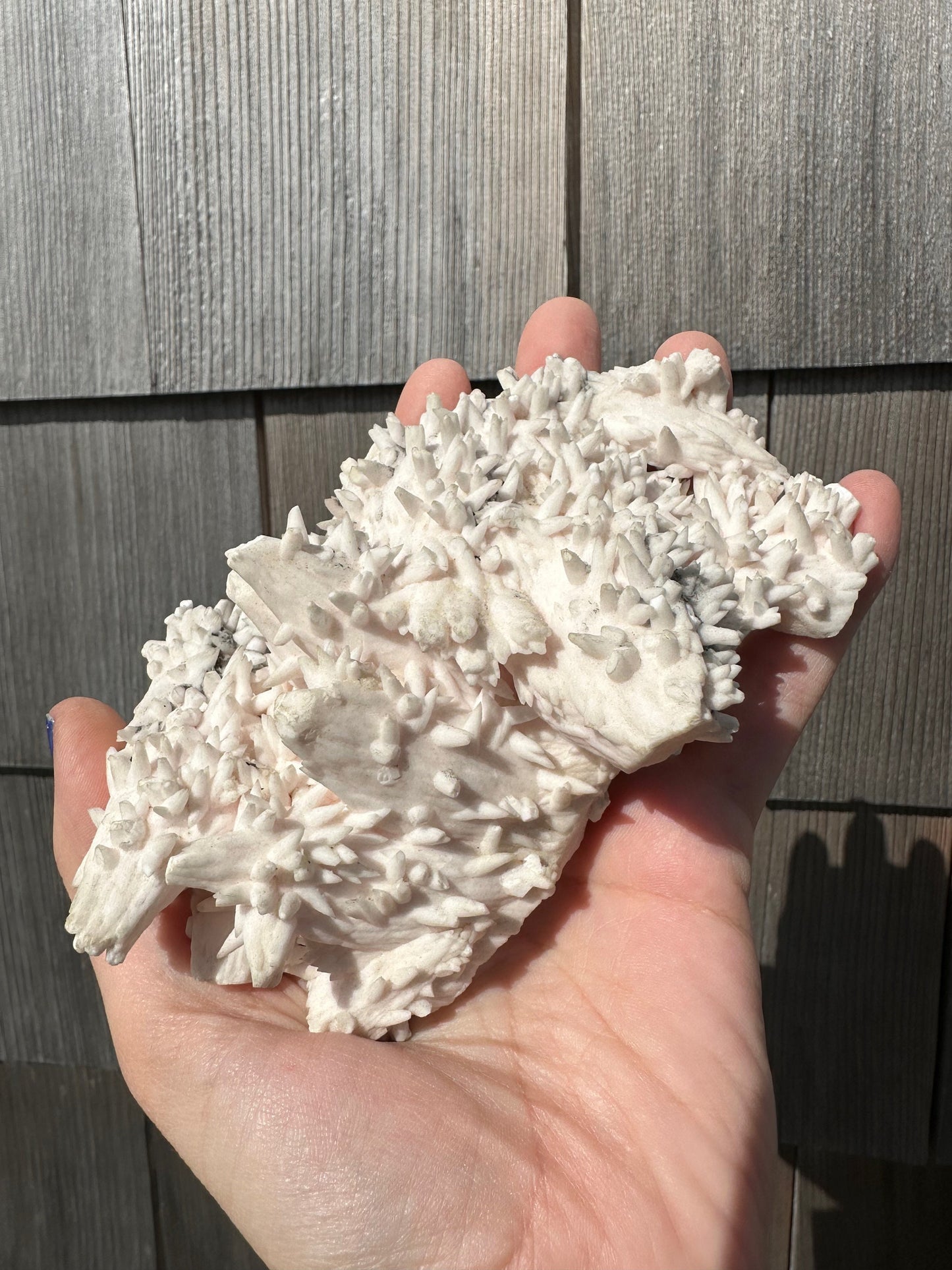 Cabinet Mangano Calcite with Fine Quartz and Chalcopyrite From Peru