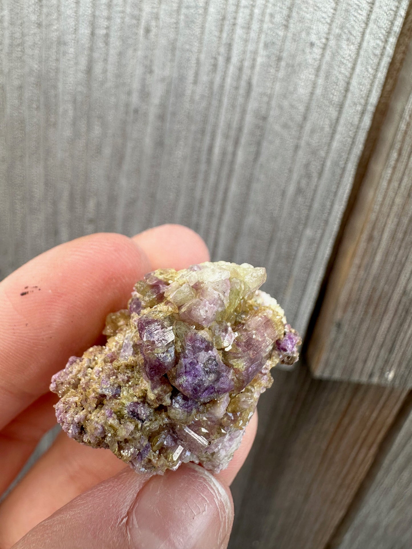 Bicolor Vesuvianite Crystal Cluster from Jeffrey Mine Canada