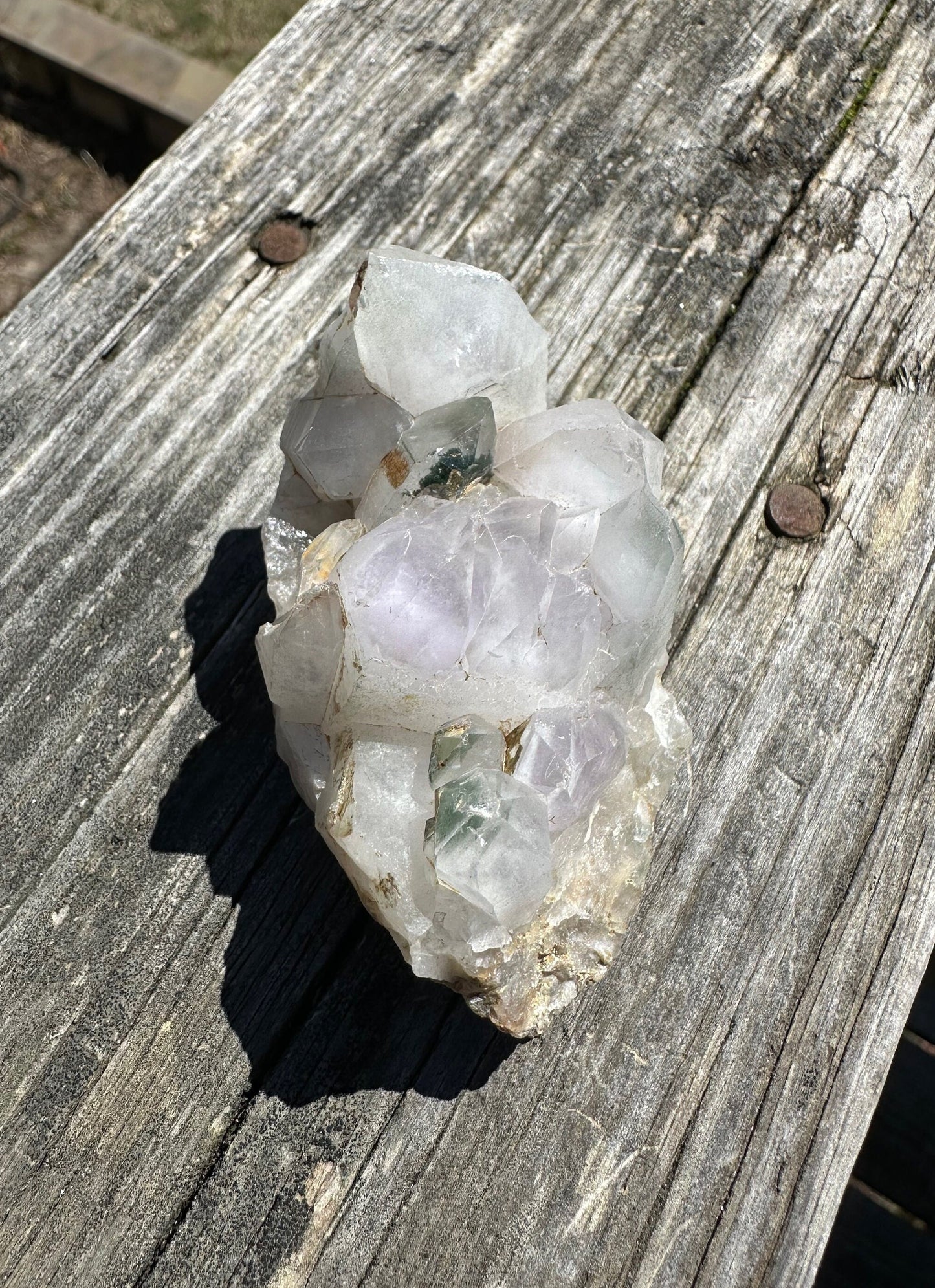 Phantom Chlorite in Amethyst from Nigeria