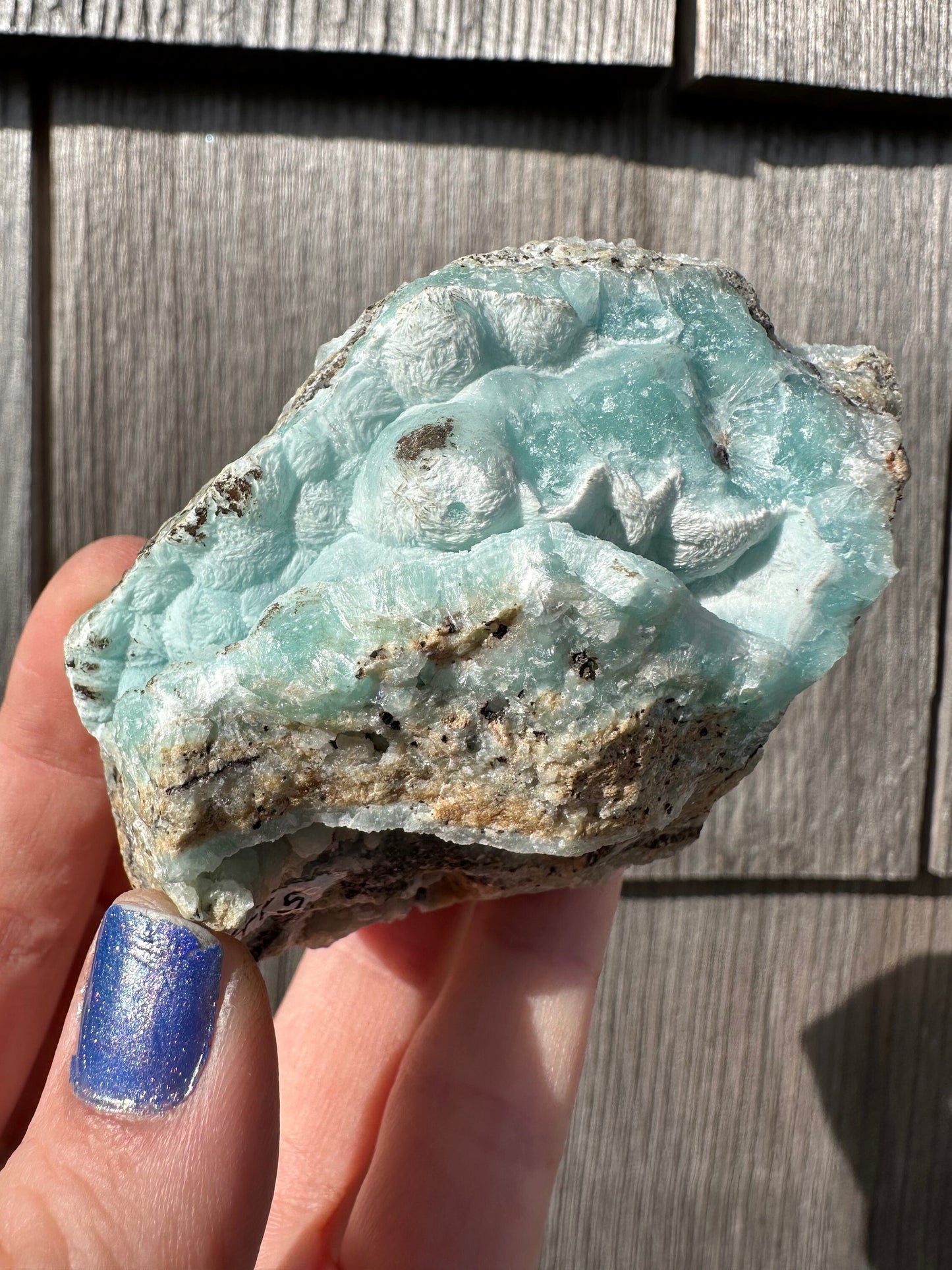 Cabinet Light Blue Hemimorphite from 79 Mine, Arizona, USA