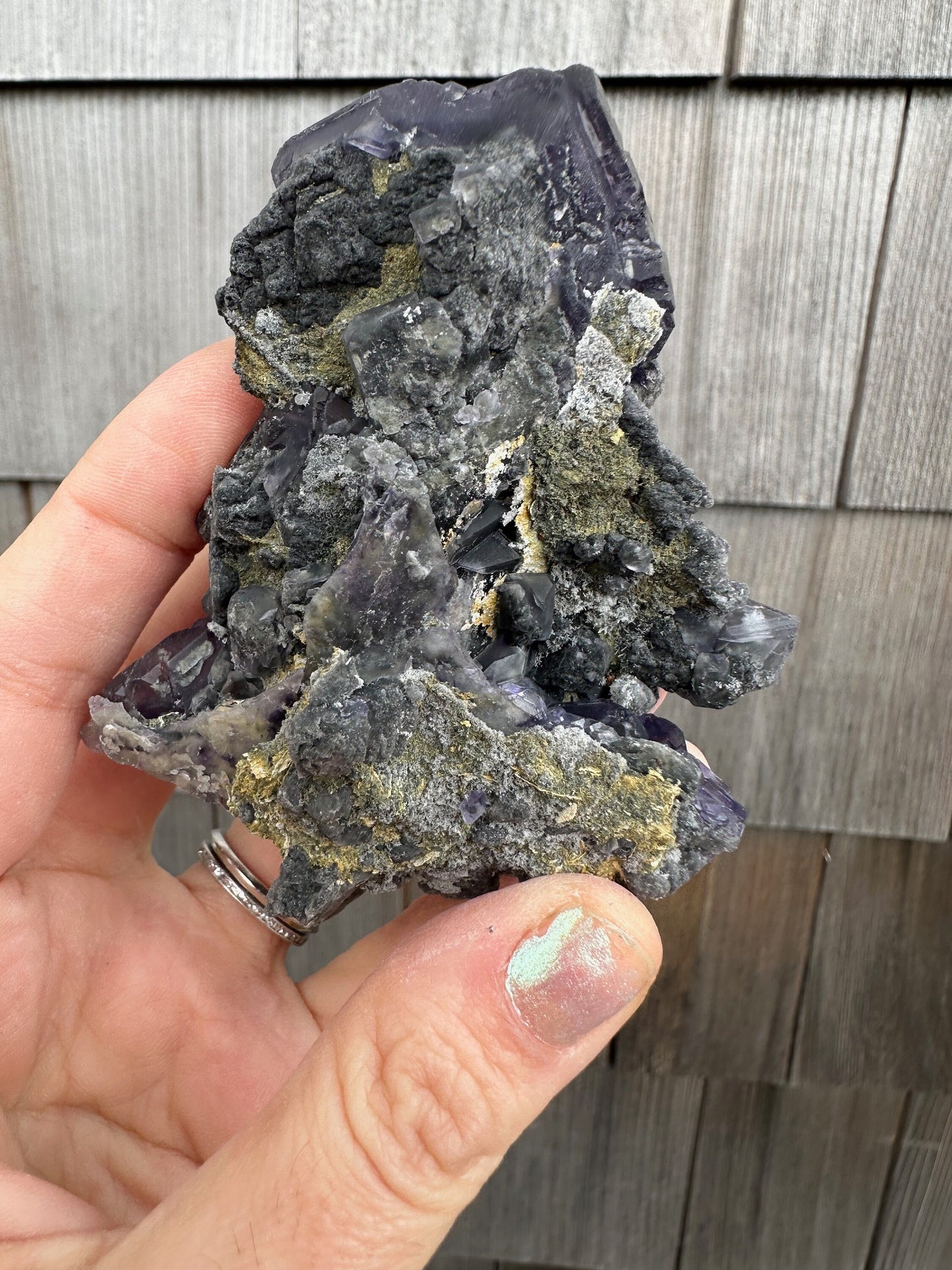 Purple Blue "Tanzanite" Fluorite Cluster from Xia Yang Mine China