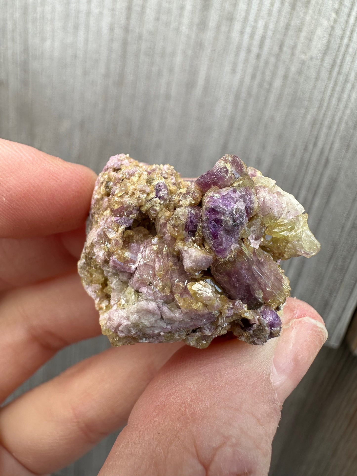 Bicolor Vesuvianite Crystal Cluster from Jeffrey Mine Canada