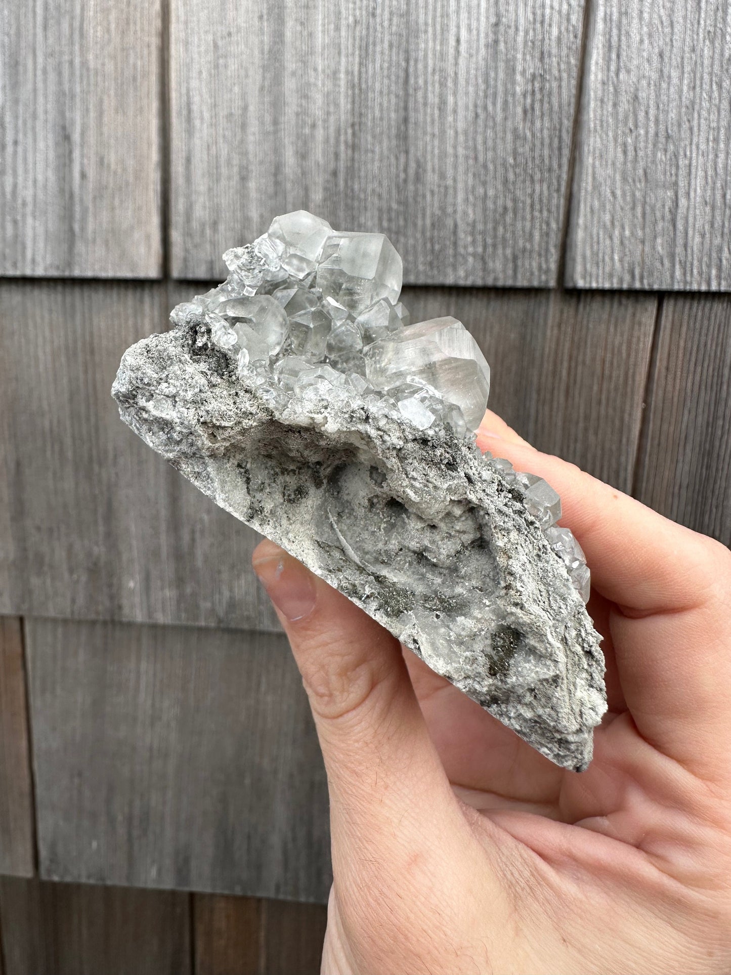 Cabinet Calcite with Marcasite from Linwood Mine Iowa USA