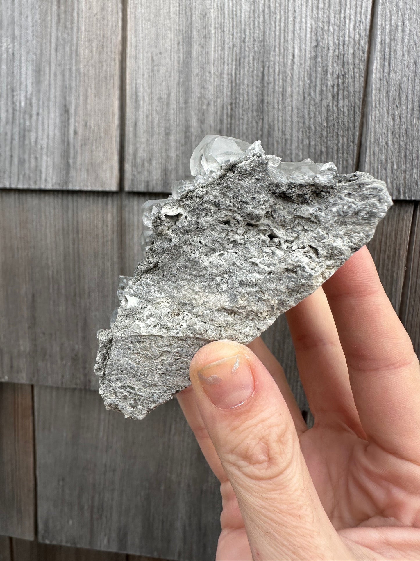 Cabinet Calcite with Marcasite from Linwood Mine Iowa USA