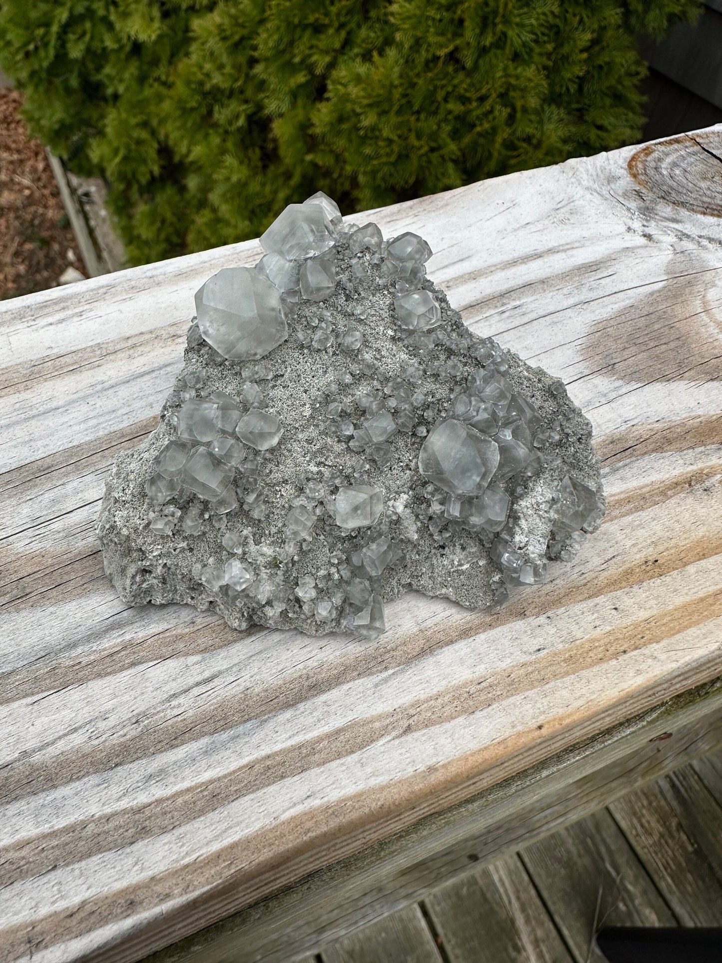 Cabinet Calcite with Marcasite from Linwood Mine Iowa USA