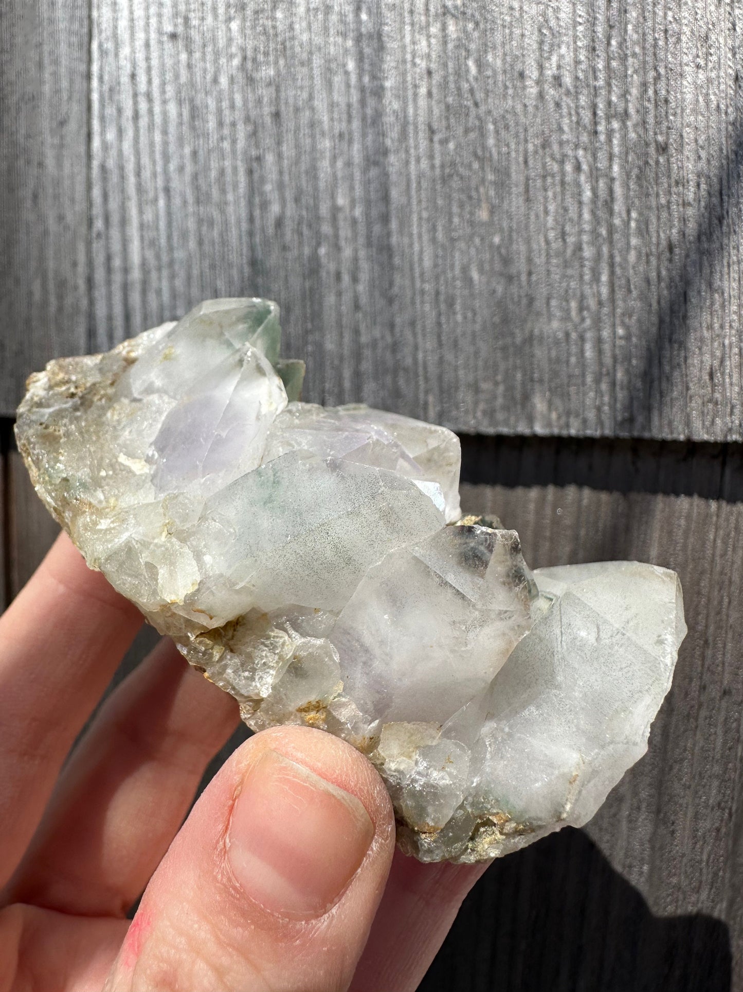 Phantom Chlorite in Amethyst from Nigeria