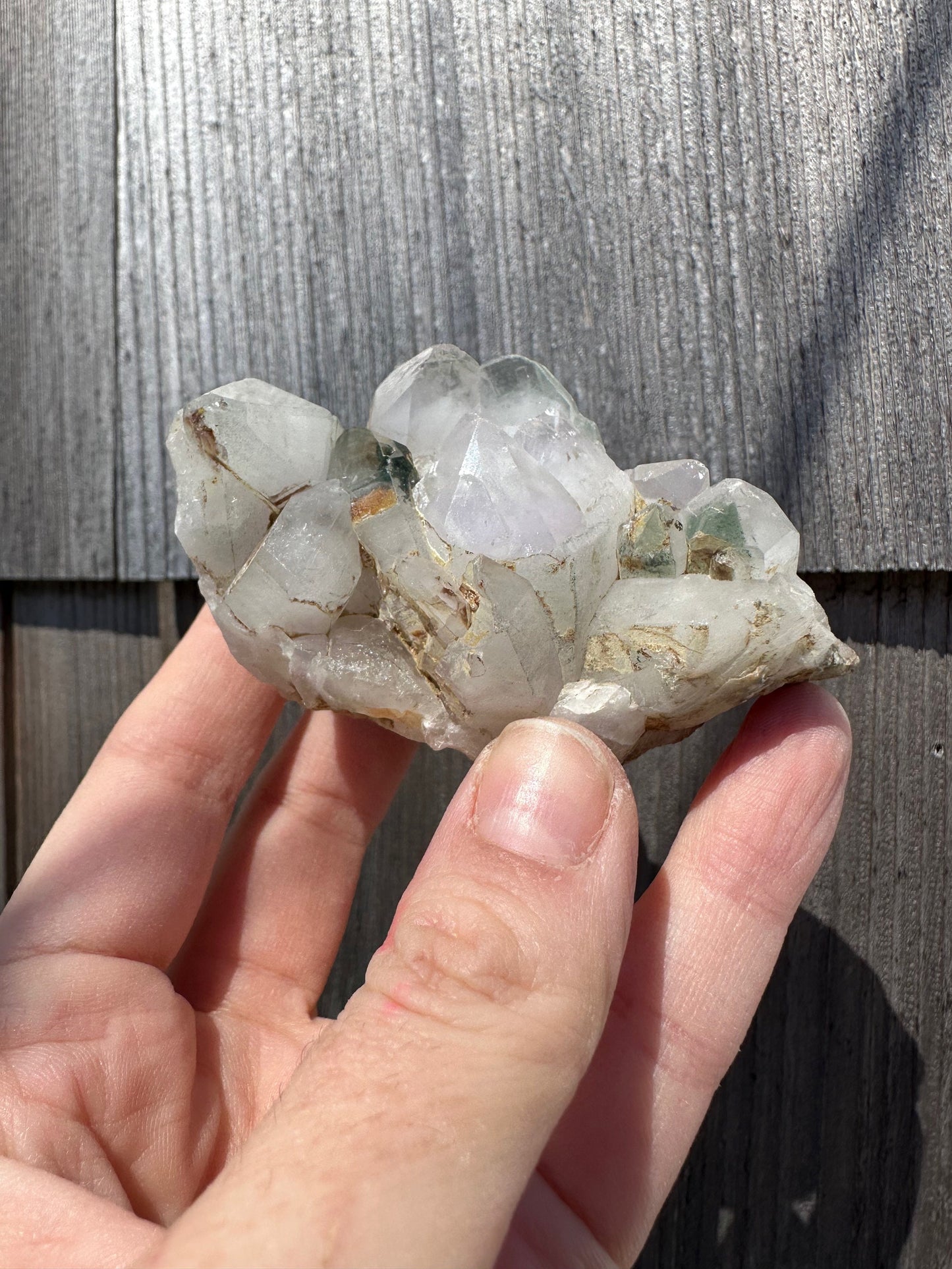 Phantom Chlorite in Amethyst from Nigeria
