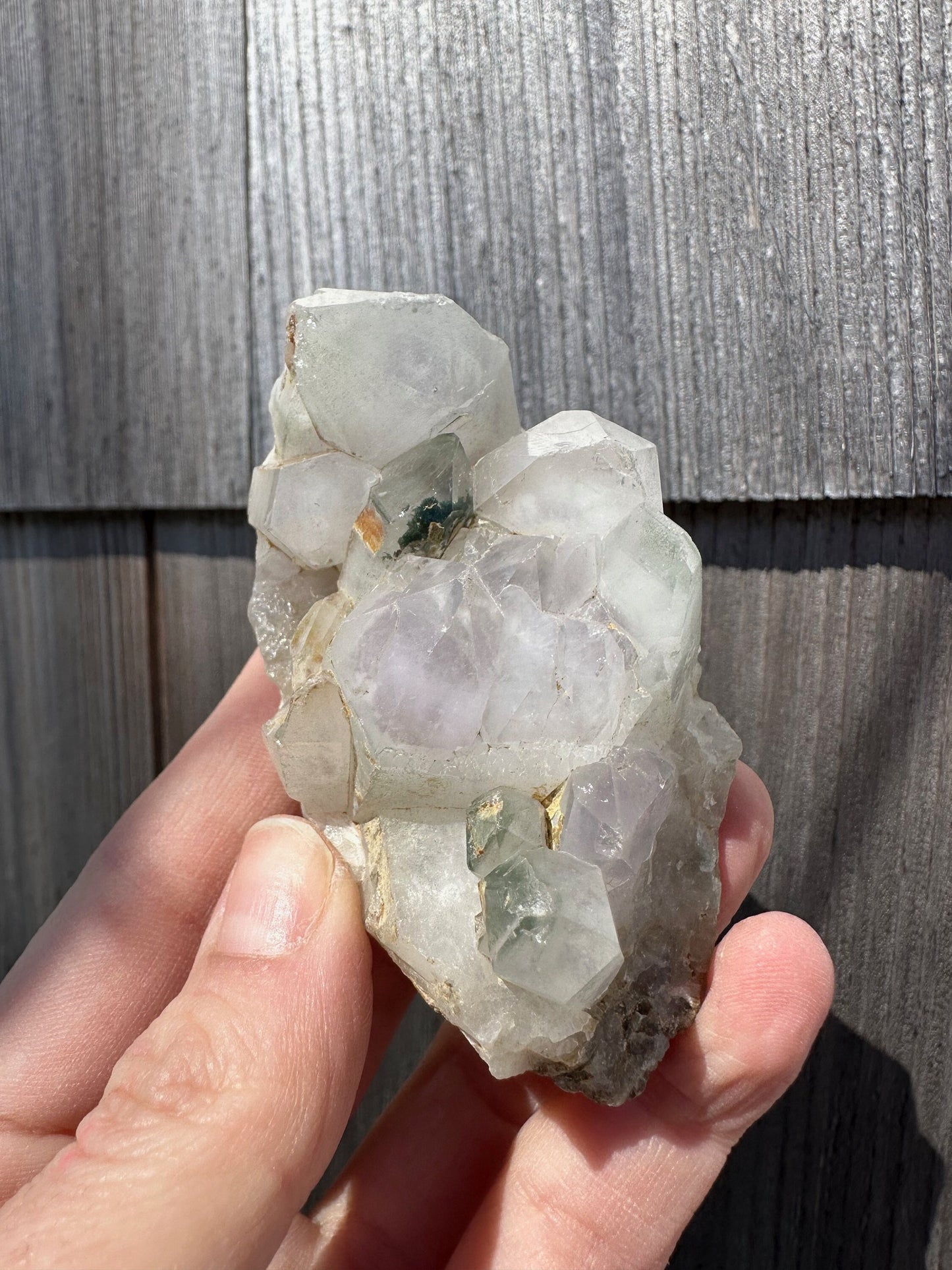Phantom Chlorite in Amethyst from Nigeria