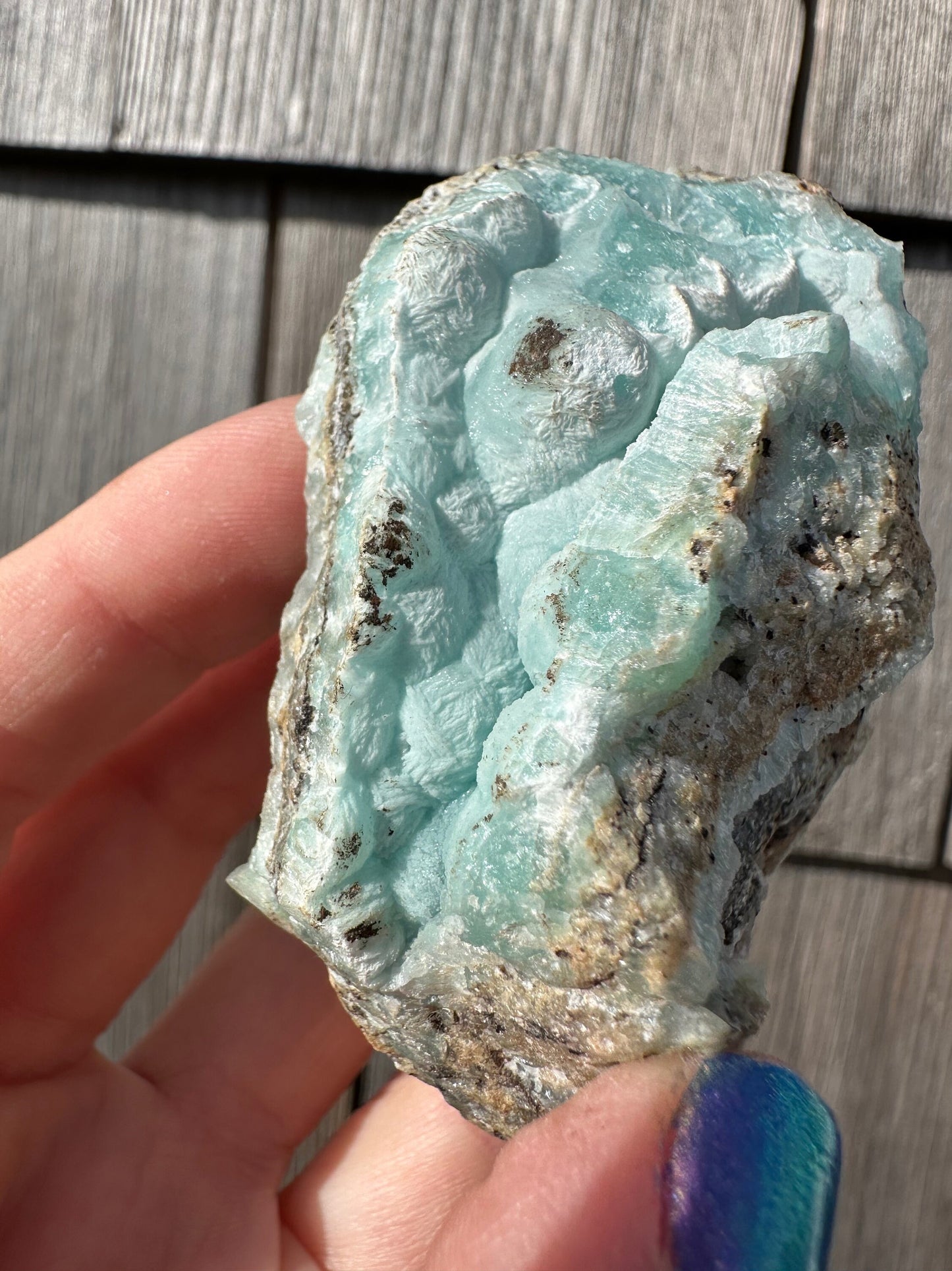 Cabinet Light Blue Hemimorphite from 79 Mine, Arizona, USA