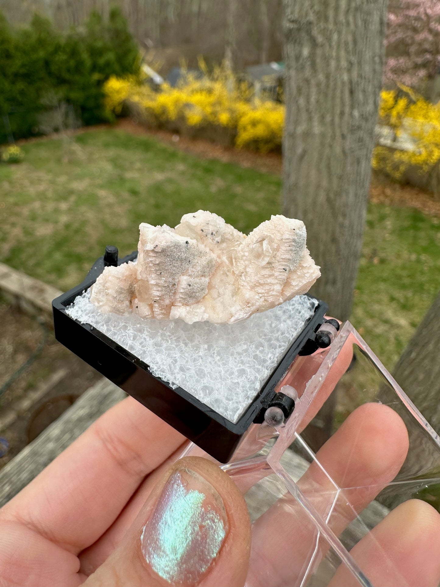 Calcite with Pink Dolomite from Maryland USA