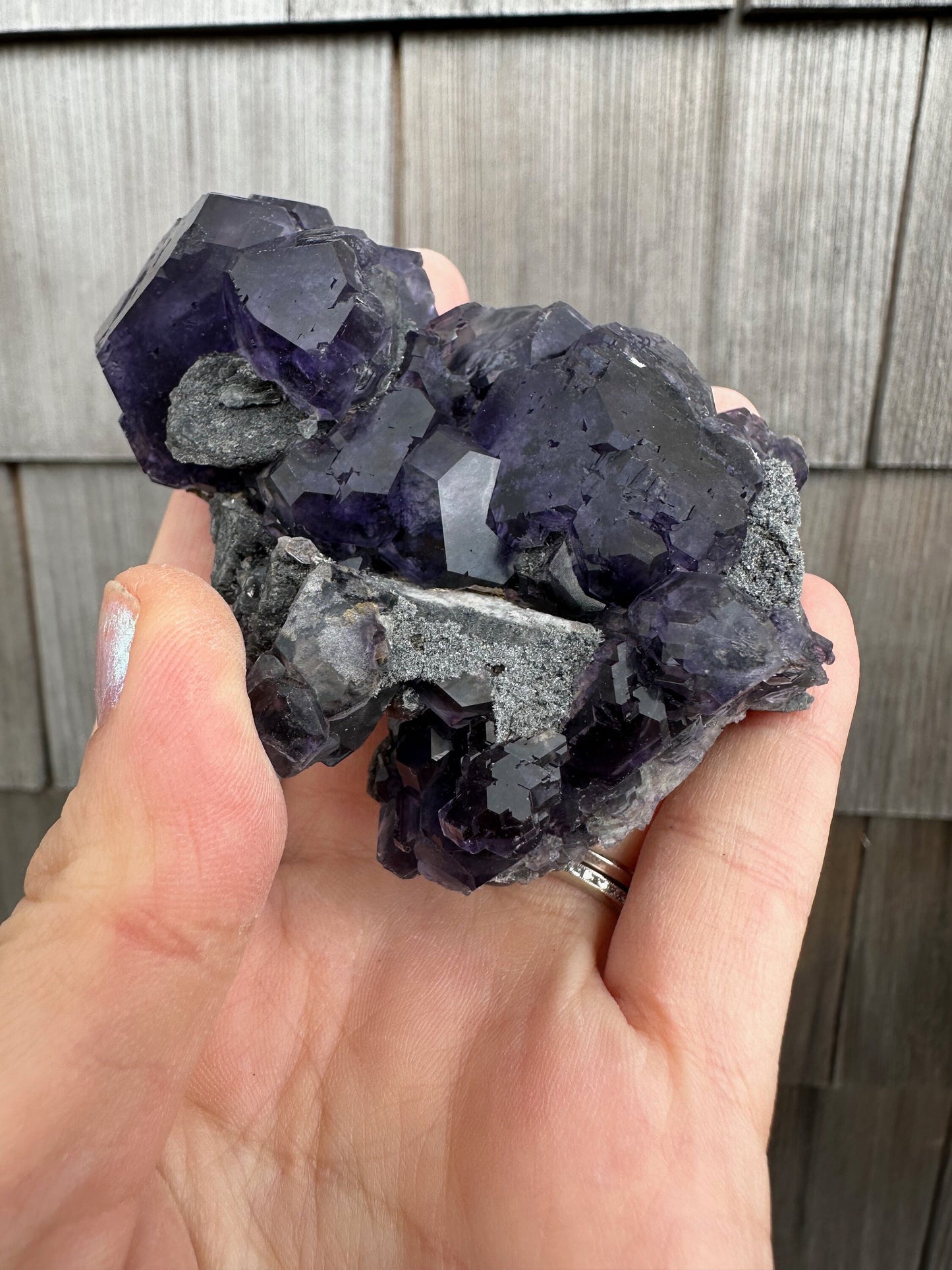 Purple Blue "Tanzanite" Fluorite Cluster from Xia Yang Mine China