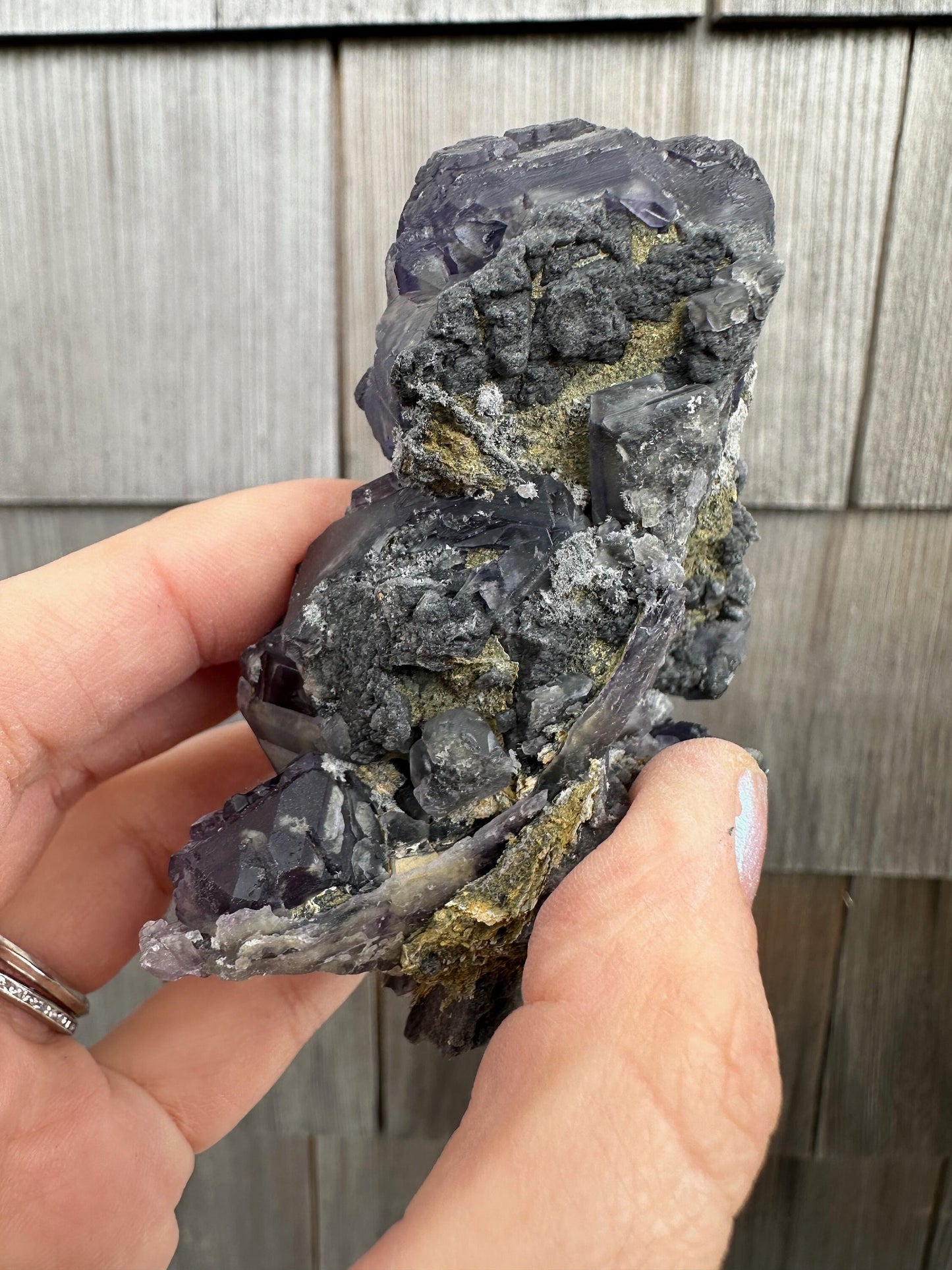 Purple Blue "Tanzanite" Fluorite Cluster from Xia Yang Mine China
