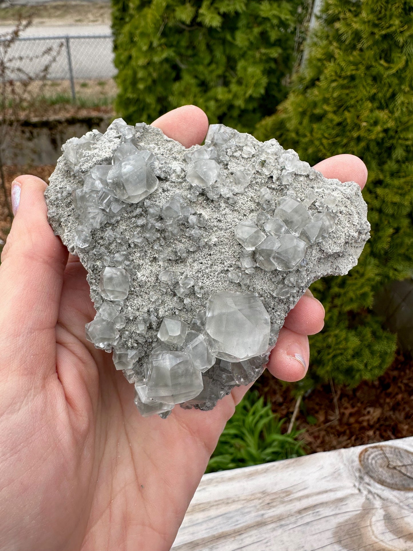 Cabinet Calcite with Marcasite from Linwood Mine Iowa USA