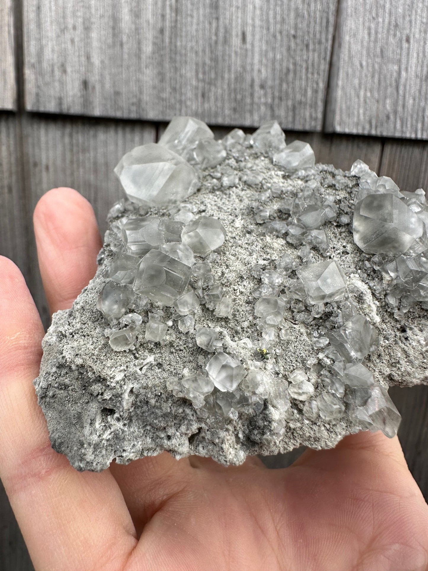 Cabinet Calcite with Marcasite from Linwood Mine Iowa USA