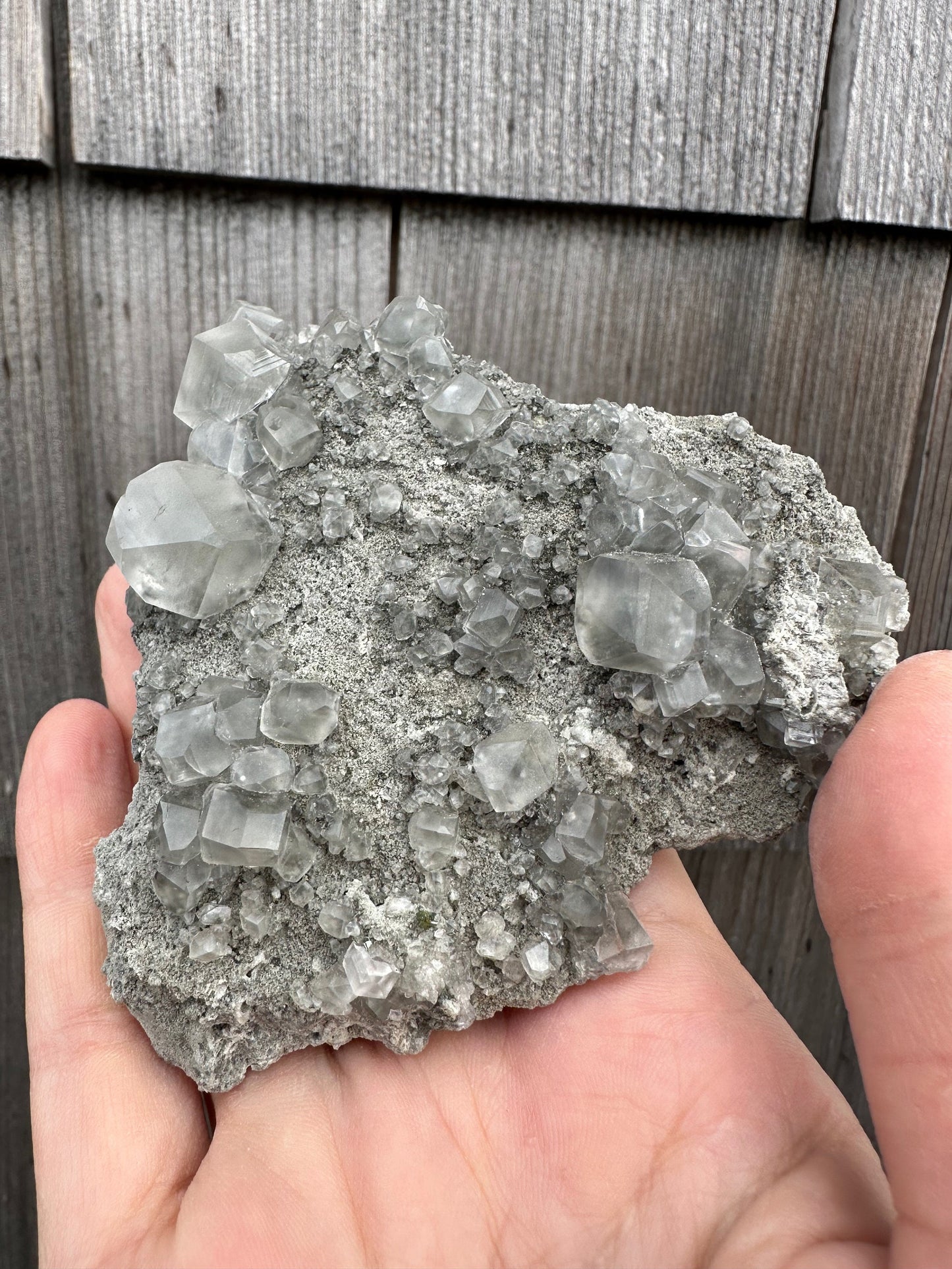 Cabinet Calcite with Marcasite from Linwood Mine Iowa USA